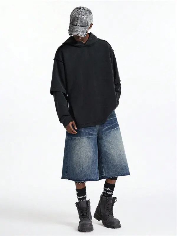 Japanese Brand Hayama x Kida Wide Leg Y2k Shorts Jorts Denim Size US 34 / EU 50 - 1 Thumbnail