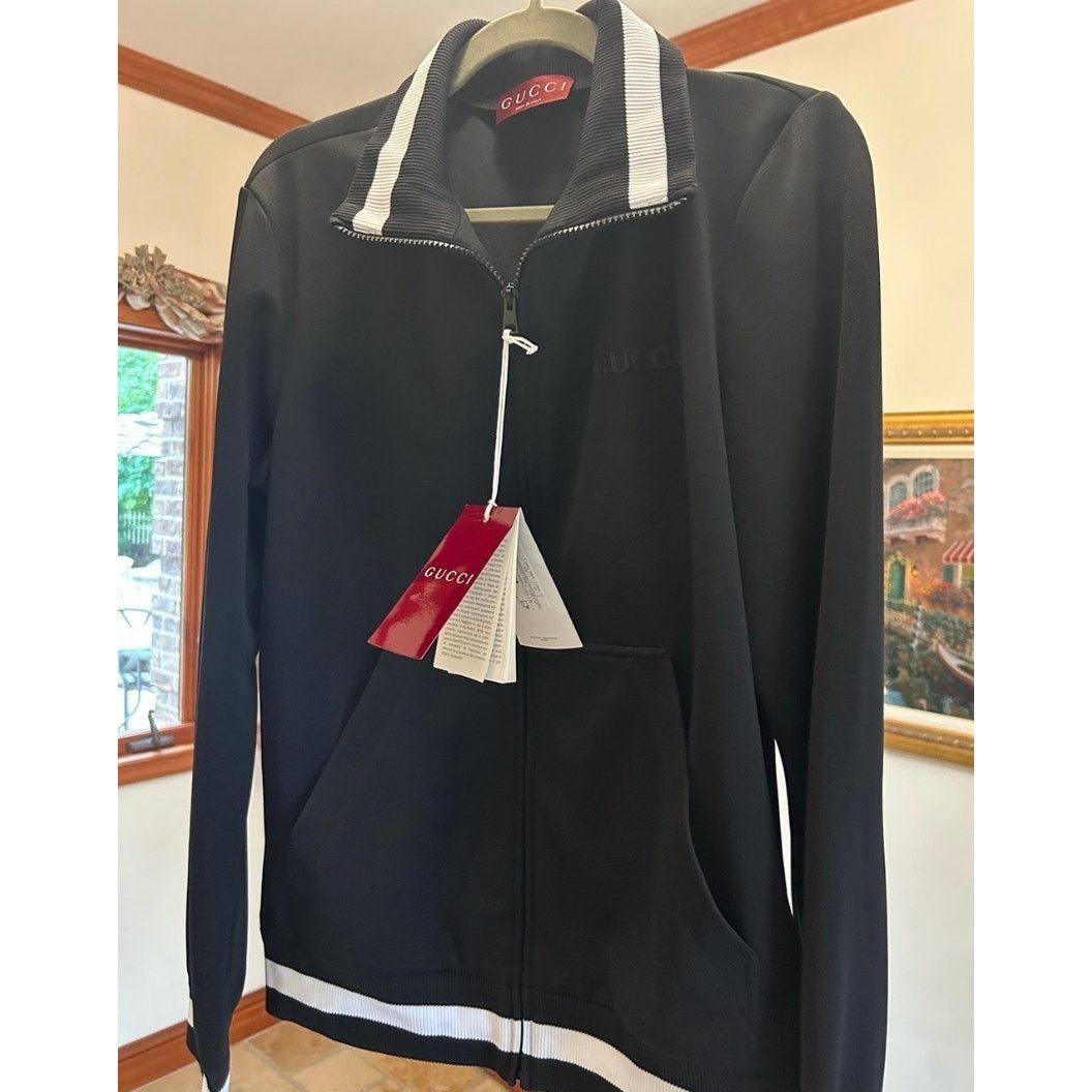Gucci Gucci jersey technical, zip up jacket, web, trim, size m Size US M / EU 48-50 / 2 - 4 Thumbnail