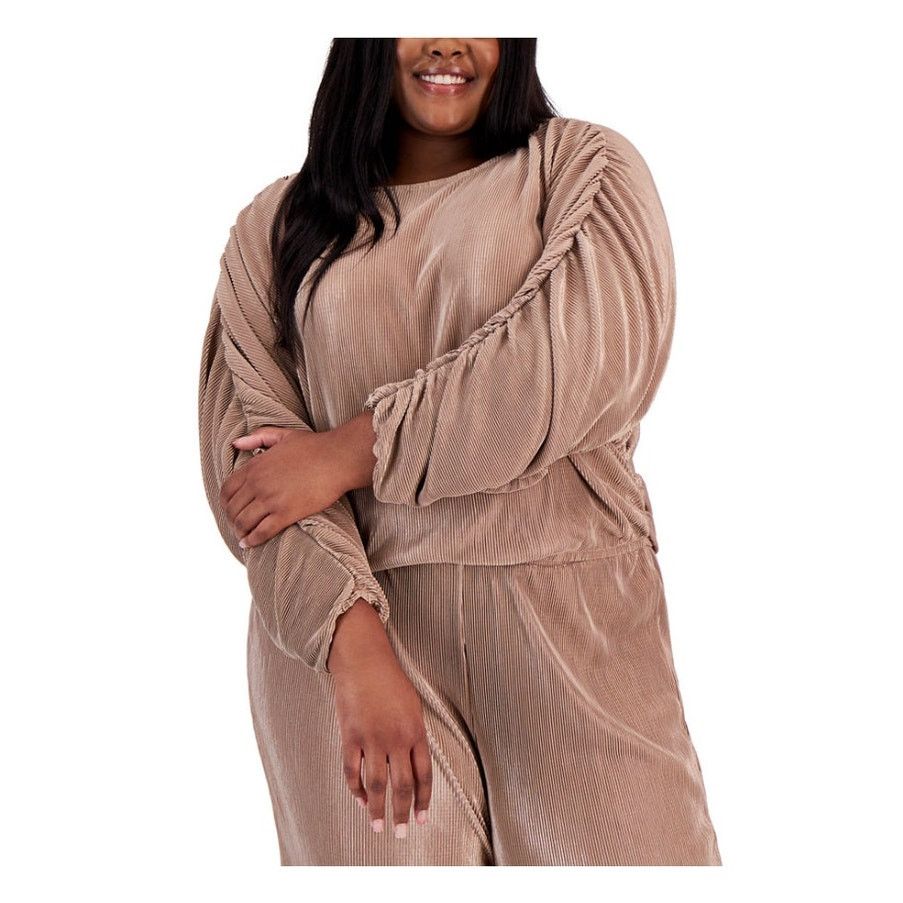 Other Plus Size 3X Women's JOLIE & JOY Ruched-Sleeve Top & Pants Size 38" / US 16 / IT 52 - 5 Thumbnail