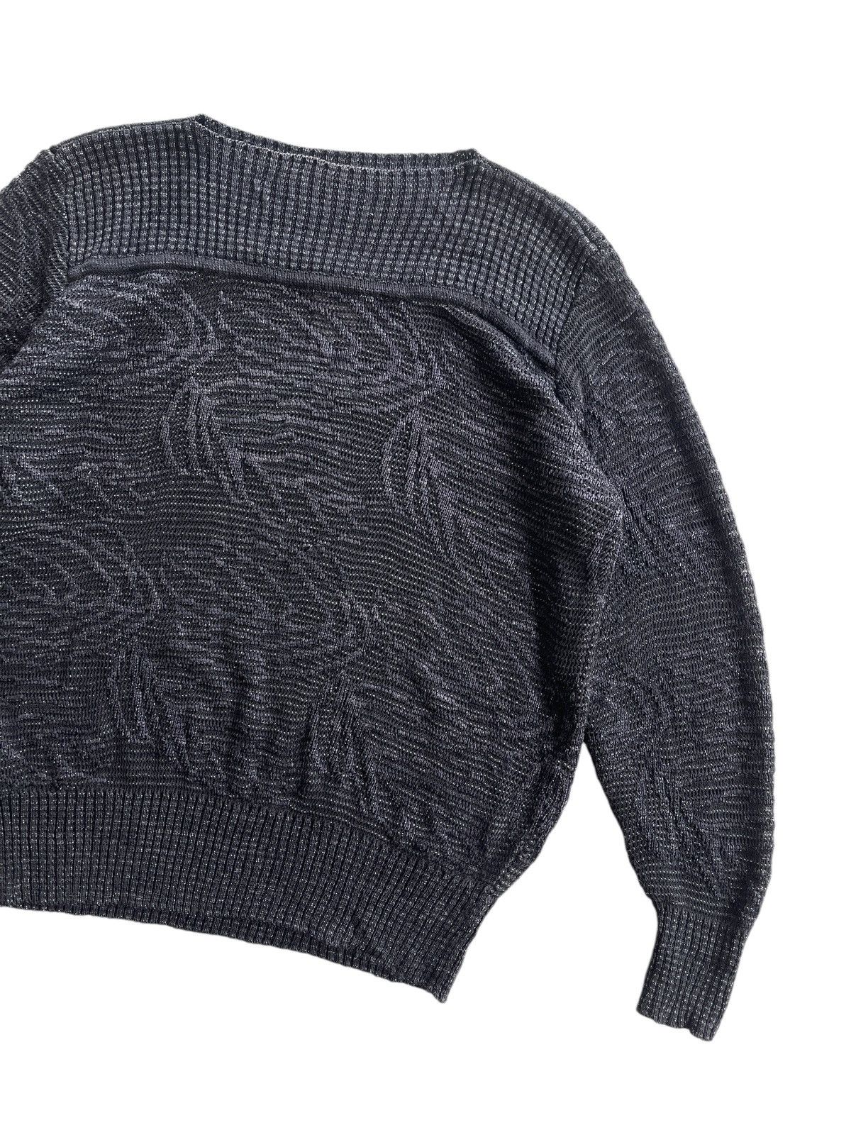 Courreges Vintage Courreges Rayon Abstract Knitted Sweater Size L / US 10 / IT 46 - 4 Thumbnail
