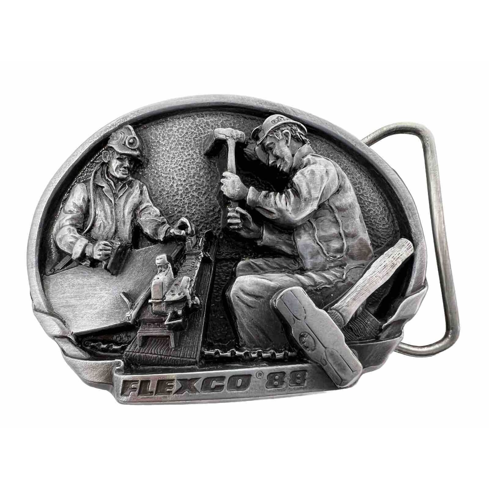 FLEXCO 1988 Flexible Steel Lacing Co. Belt Buckle Coal Miner