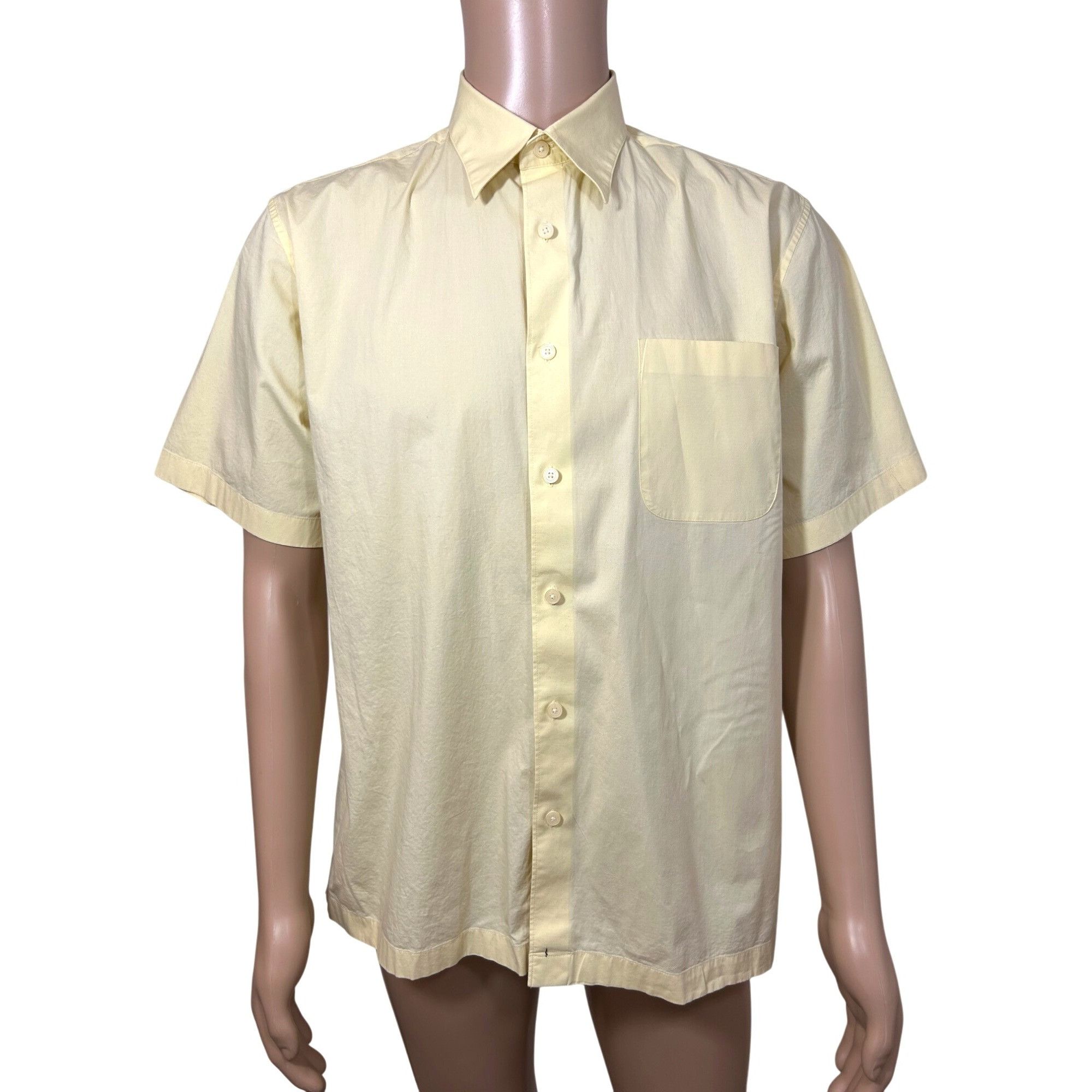 Structure Structure Men’s Shirt Vintage 90’s Yellow Short Sleeve L But Size US L / EU 52-54 / 3 - 1 Thumbnail