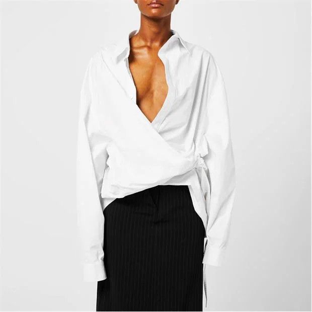 Balenciaga o1g2r1mq0924 Shirt in White Size L / US 10 / IT 46 - 3 Thumbnail