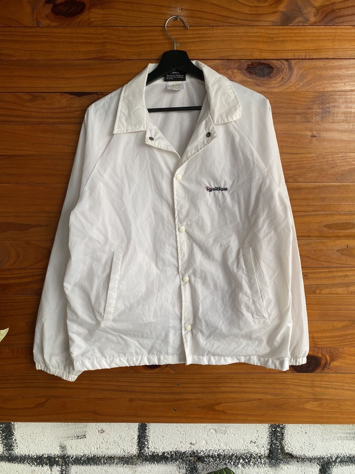 Vintage Vintage Ignition U.S.A Snowboards White Coach Nylon Jacket Size US M / EU 48-50 / 2 - 3 Thumbnail