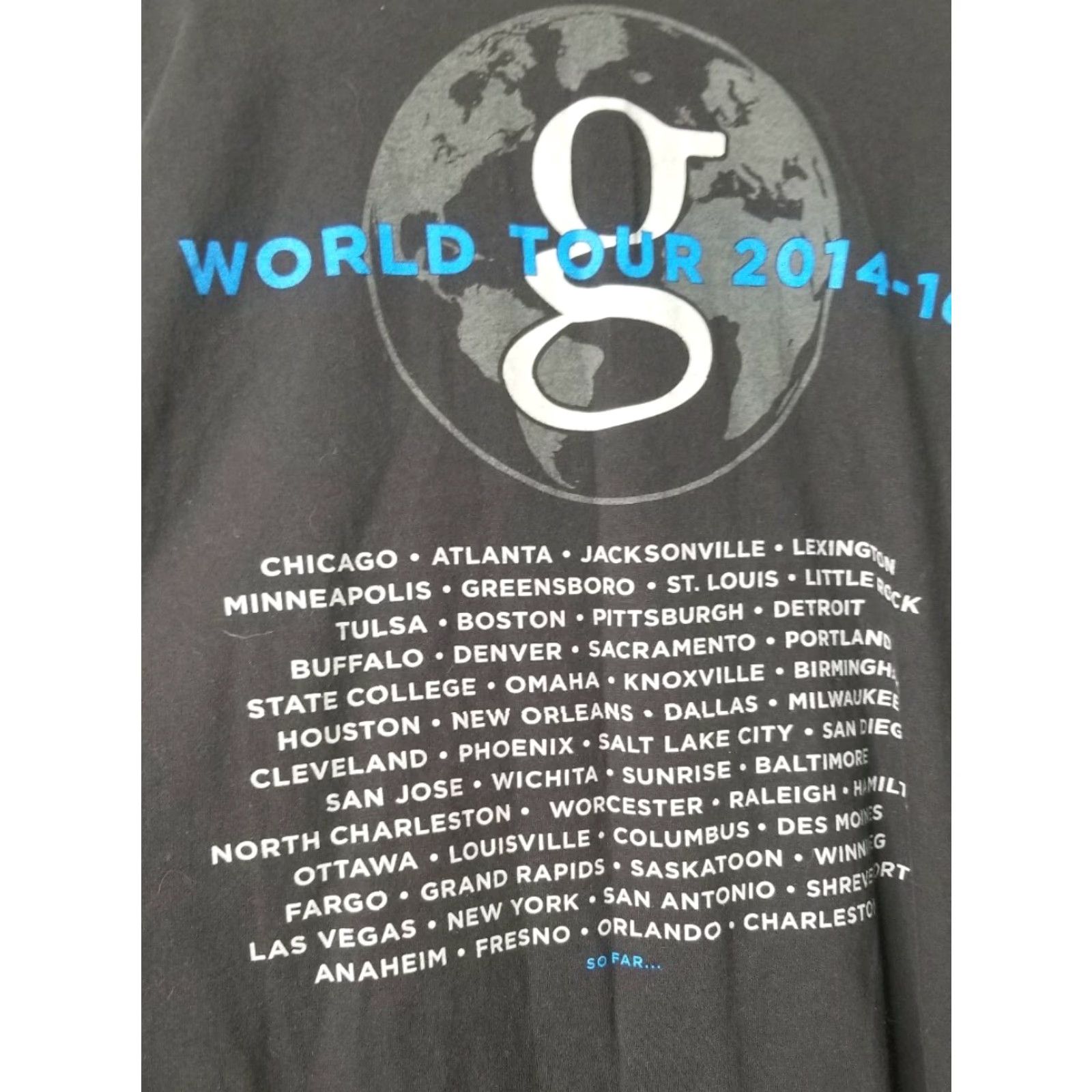 Hanes Mens XL Garth Brooks World Tour 2014-15 Concert Black Tee T Shirt Country Music Hanes Shirt Mens XL Black Music Concert Tee Size US XL / EU 56 / 4 - 3 Thumbnail