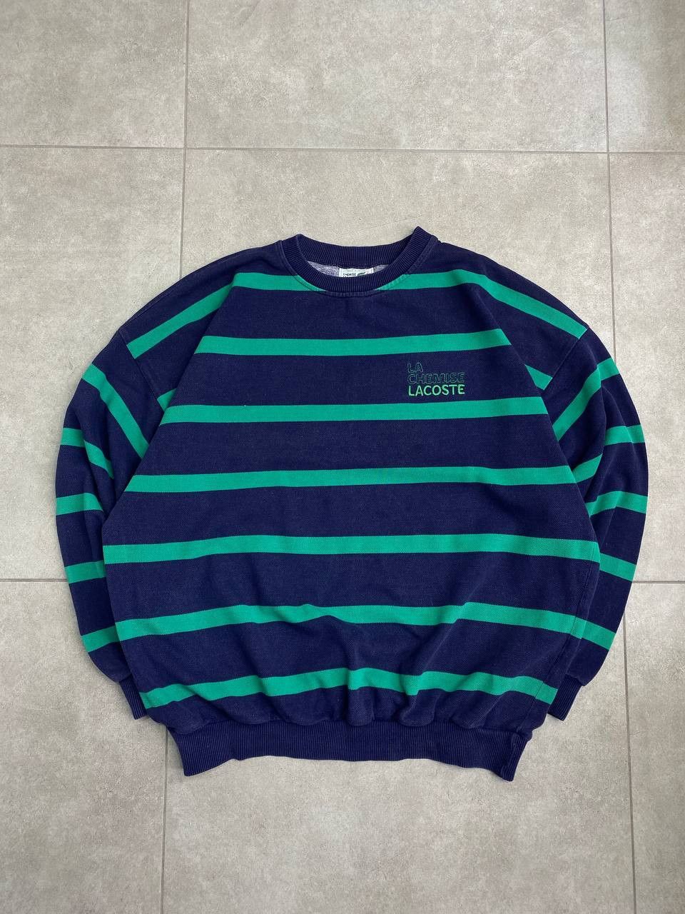 Lacoste Vintage La Chemise Lacoste Striped Sweatshirt Size US L / EU 52-54 / 3 - 1 Thumbnail