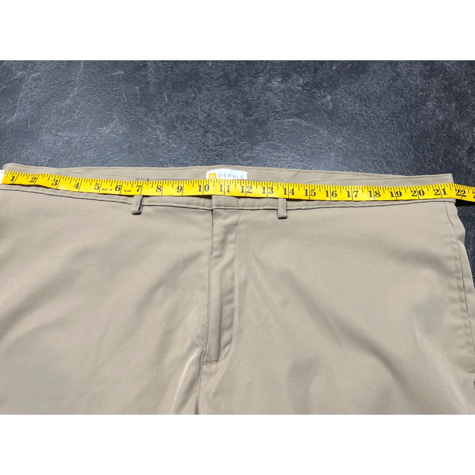 Vintage Dennis Uniform Mens M42 Khaki Flat Front Stretch Twill Shorts Polyester Size 42 Size US 42 / EU 58 - 6 Thumbnail