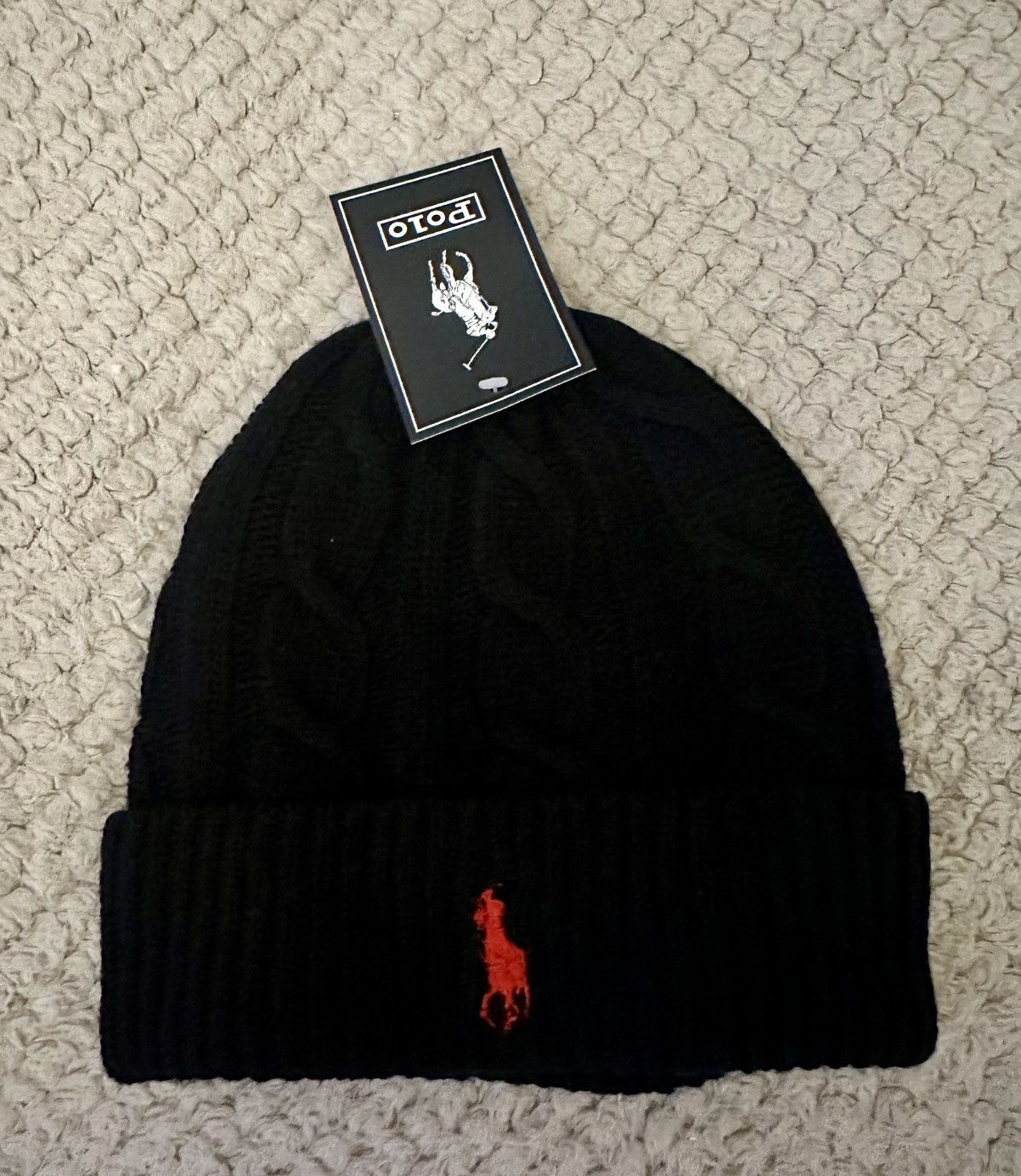 Polo Ralph Lauren × Ralph Lauren Ralph Lauren Cable Knit Beanie Size ONE SIZE - 2 Thumbnail