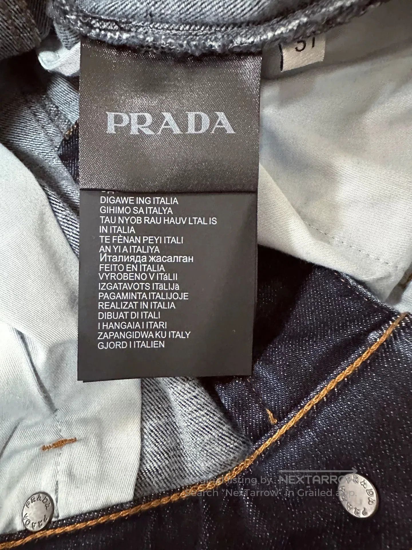 Prada PRADA Dark Blue Jeans Size 31. Size 31" - 8 Thumbnail