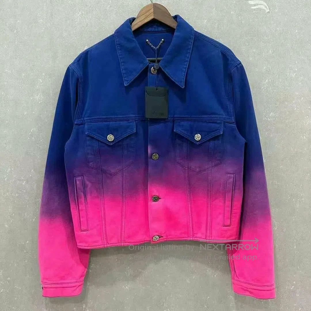 Louis Vuitton louis vuitton blue pink gradient denim jacket. Size L / US 10 / IT 46 - 1 Thumbnail