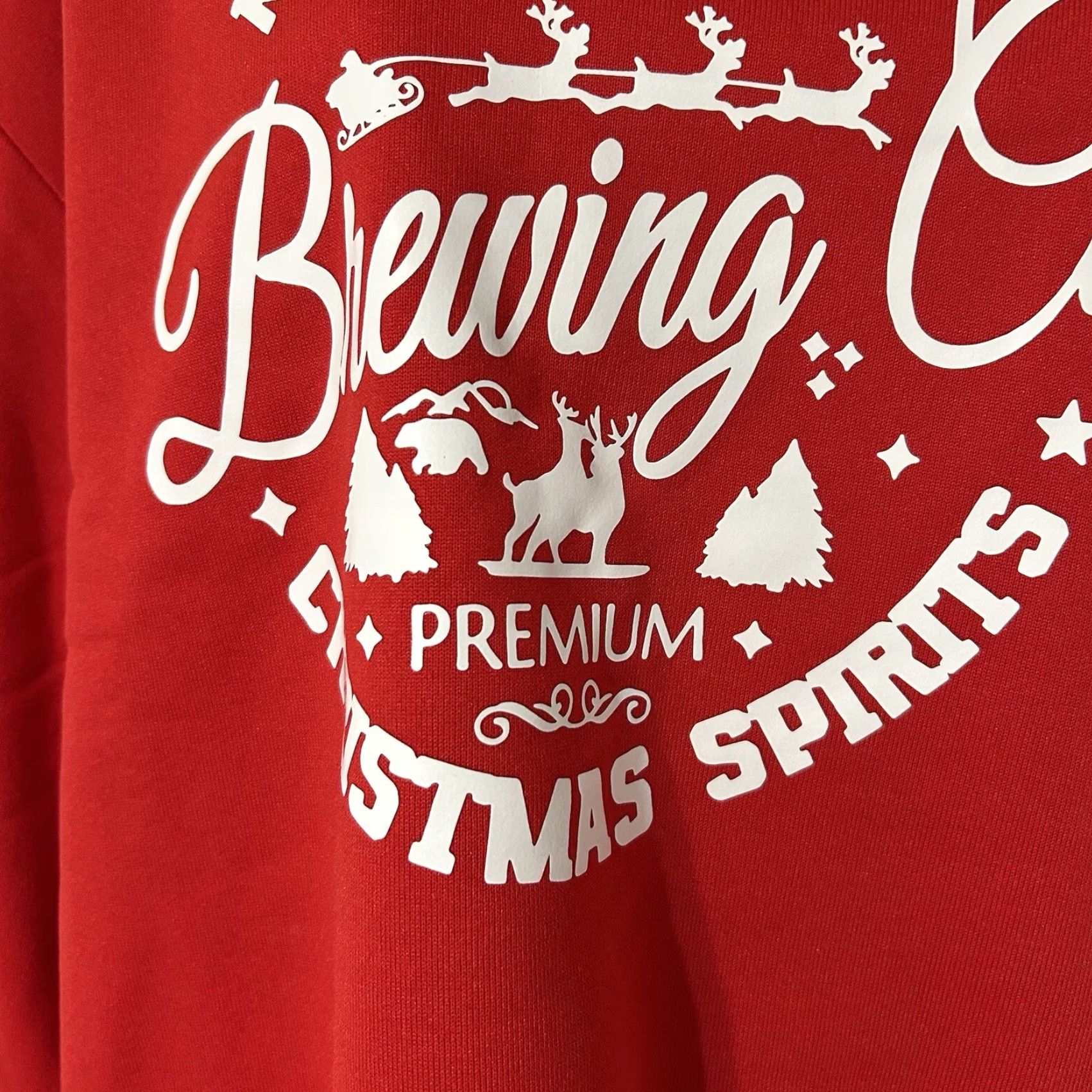 Shein SHEIN Red Christmas Sweater Crew Neck Women Small North Pole Brewing Pullover Knit Gift Holiday Pattern Christmas Womens Short Description NC Size S / US 4 / IT 40 - 6 Thumbnail