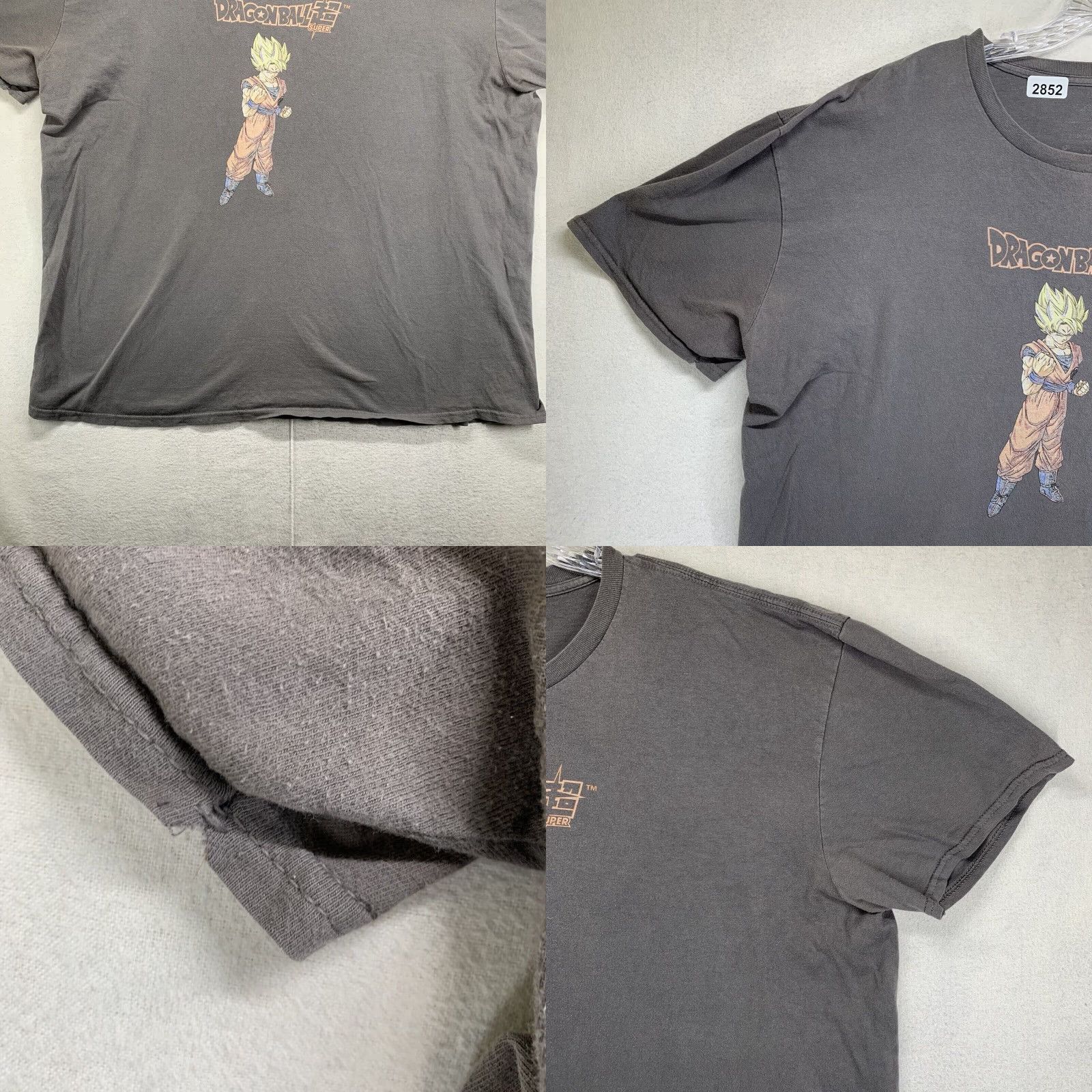 Vintage VINTAGE Dragon Ball Super T-Shirt Men 2XL Cotton Anime Graphic Crew Neck Faded Gray Oversized Casual Size US XXL / EU 58 / 5 - 8 Thumbnail