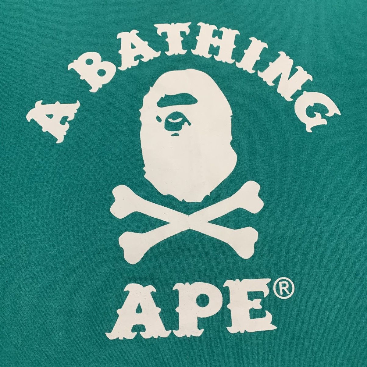Bape Bape Medium College Pirate Store Green Tee A Bathing Ape Size US M / EU 48-50 / 2 - 3 Thumbnail