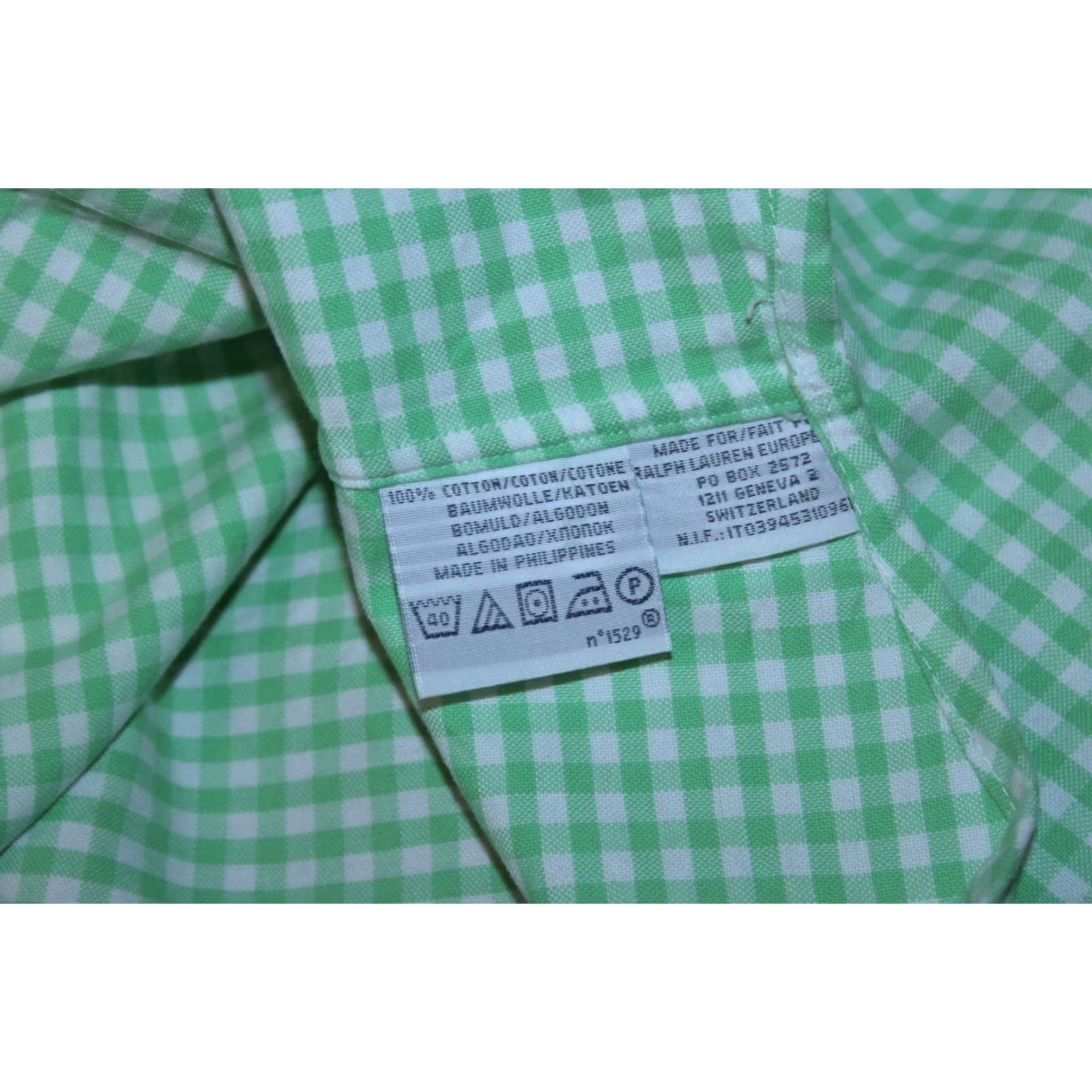 Ralph Lauren Ralph Lauren Shirt Slim Fit mens green white check S Size US S / EU 44-46 / 1 - 6 Thumbnail
