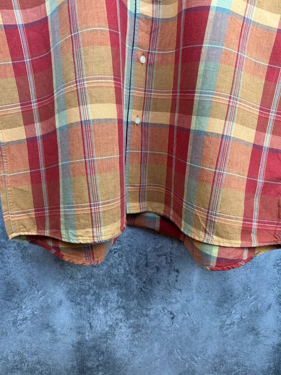 Lacoste Lacoste Vintage Linen/Cotton Plaid SS Button Up Shirt Size US M / EU 48-50 / 2 - 7 Thumbnail