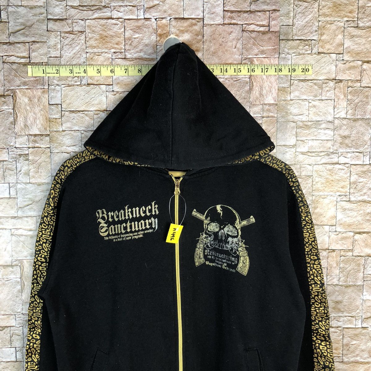 Vintage DL Diaster Breakneck Sanctuary Skull Hoodie sweater #A496 Size US M / EU 48-50 / 2 - 3 Thumbnail