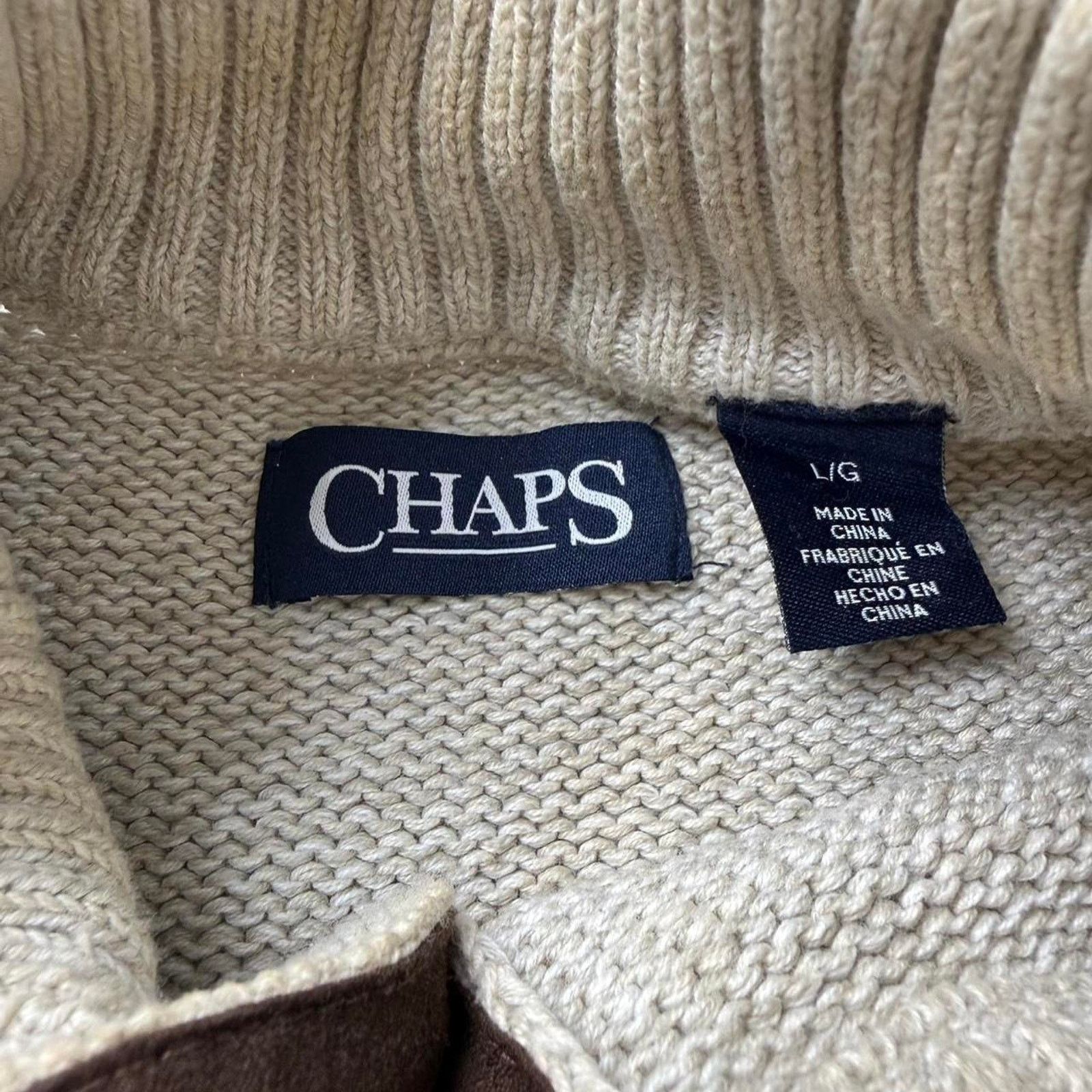 Chaps Grey chaps ralph lauren vintage sweater Size US L / EU 52-54 / 3 - 5 Thumbnail