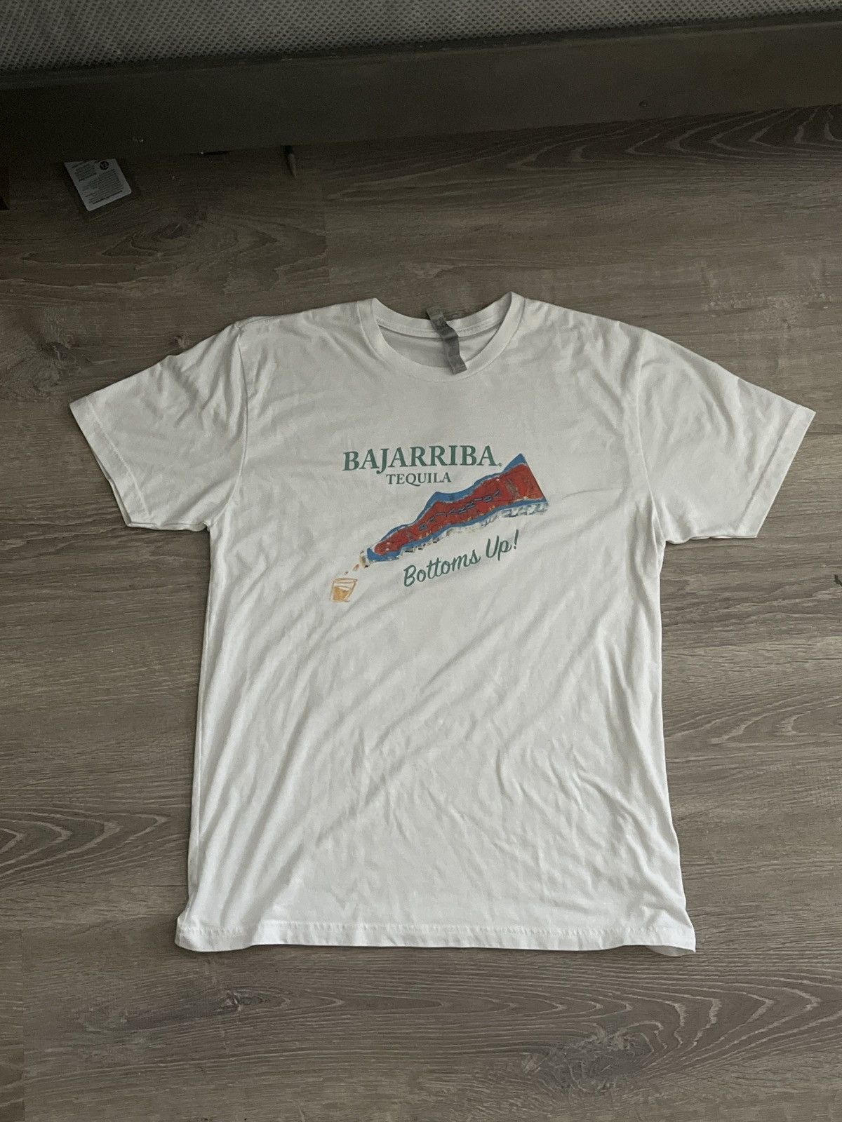 Next Level Apparel Vintage Bajarriba Tequila “Bottoms Up” Graphic Tee – White Size US L / EU 52-54 / 3 - 1 Thumbnail