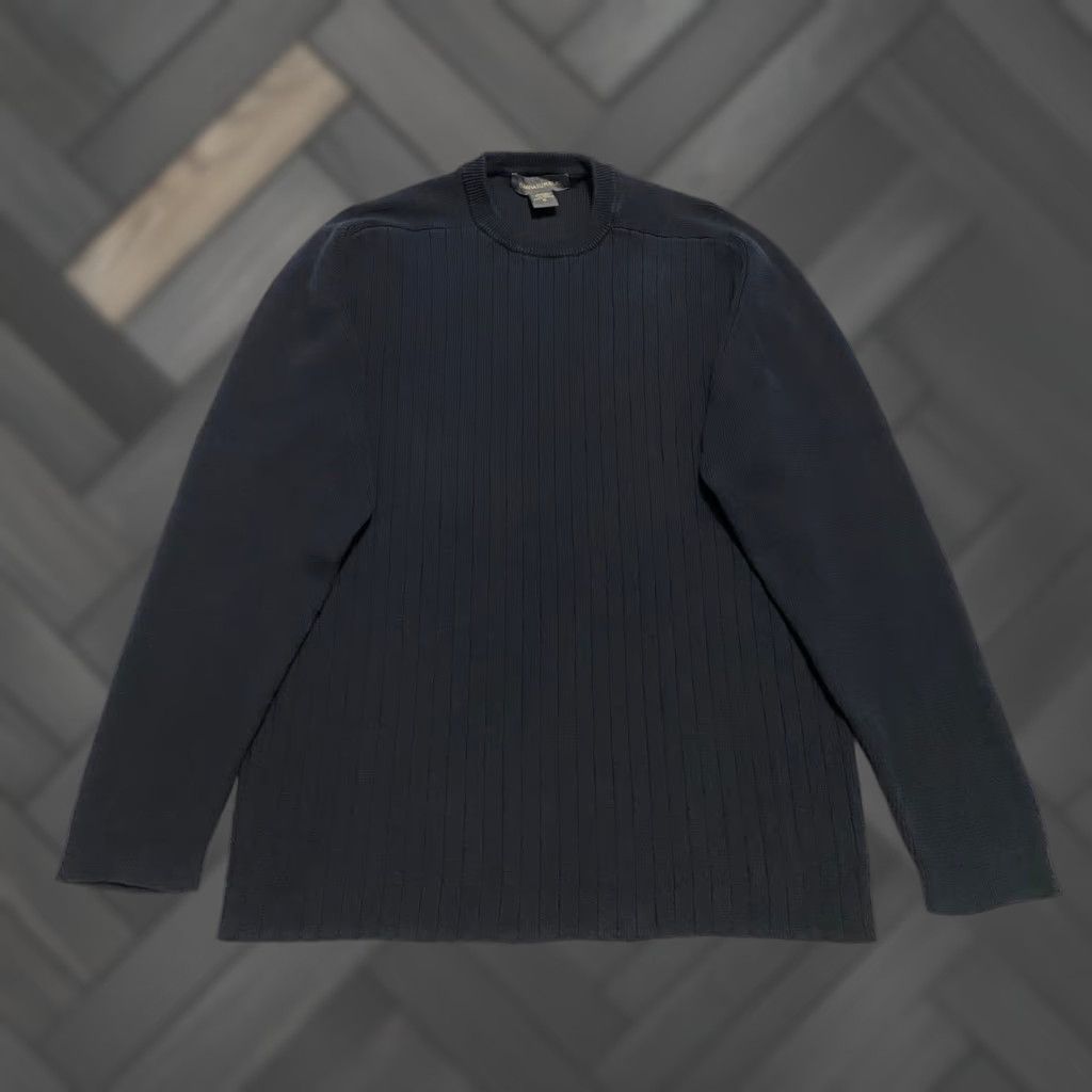 Banana Republic VINTAGE Banana Republic Mens XL Long Sleeve Cotton Ribbed Knit Pullover Sweater Black Size US XL / EU 56 / 4 - 1 Thumbnail