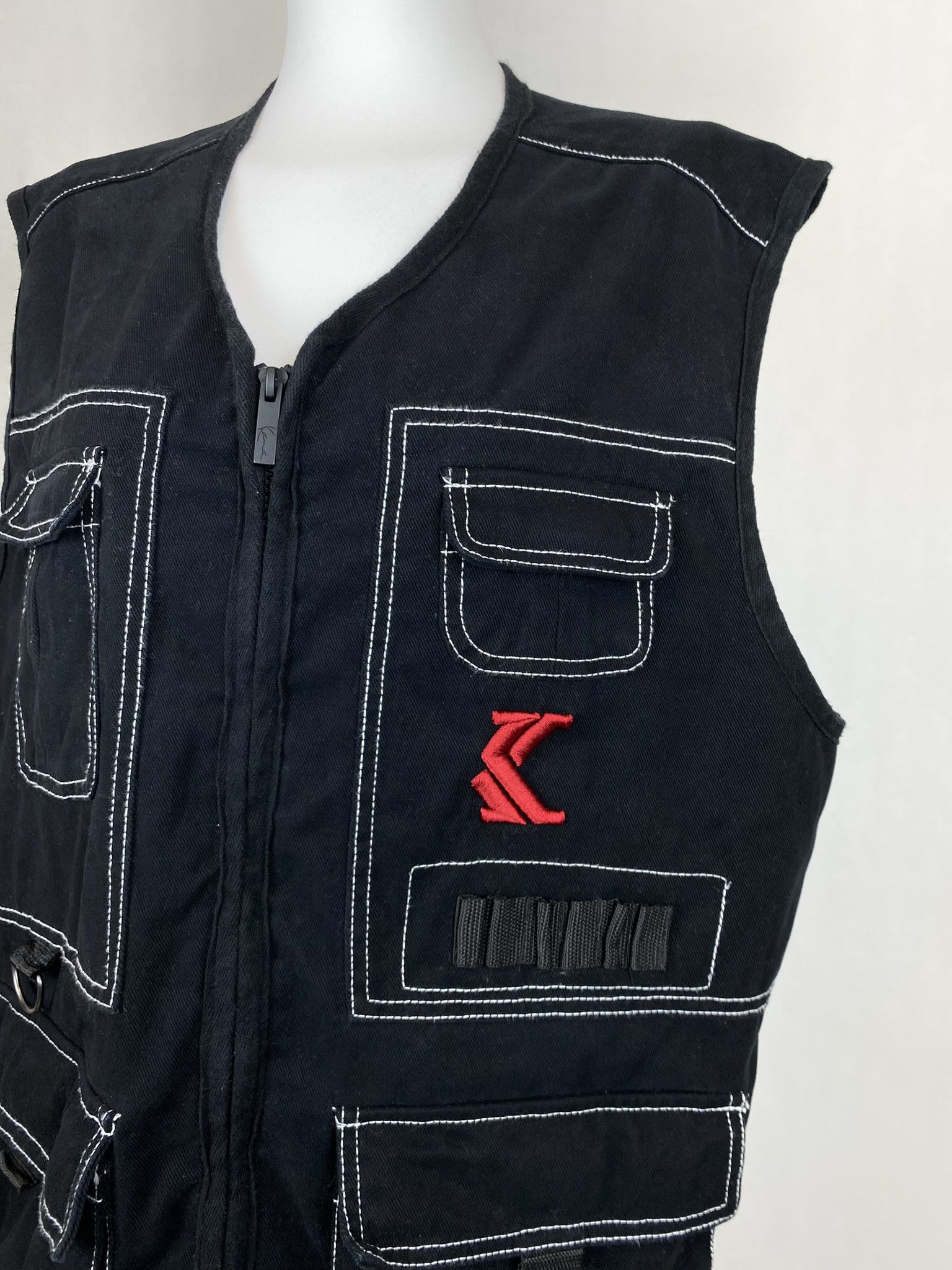 Karl Kani × Vintage karl kani vest denim jean rap hip hop sew Size US XL / EU 56 / 4 - 3 Thumbnail