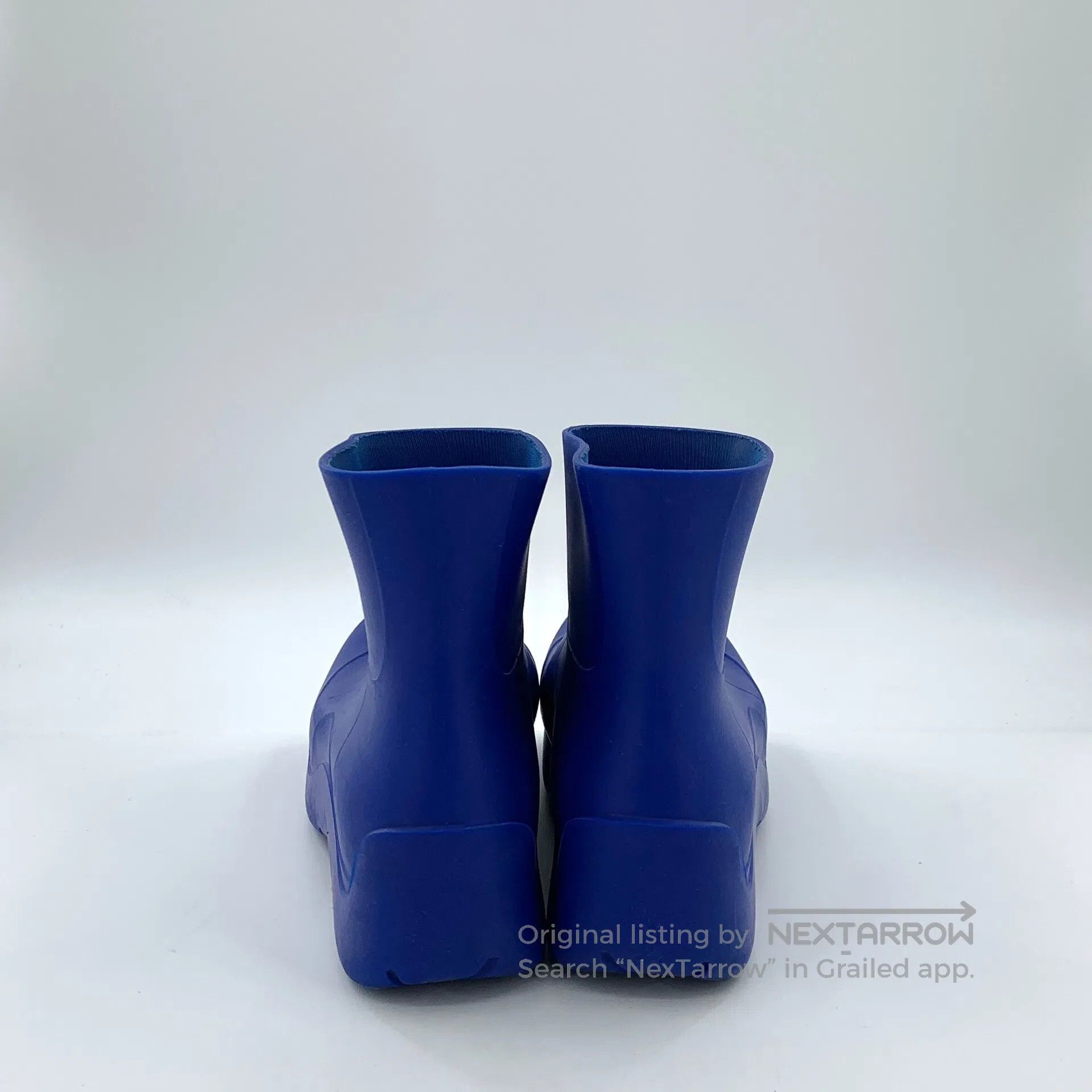 Bottega Veneta Bottega Veneta Dark Blue Rubber Thick Sole Short Boots Rai Size US 9.5 / IT 39.5 - 4 Thumbnail