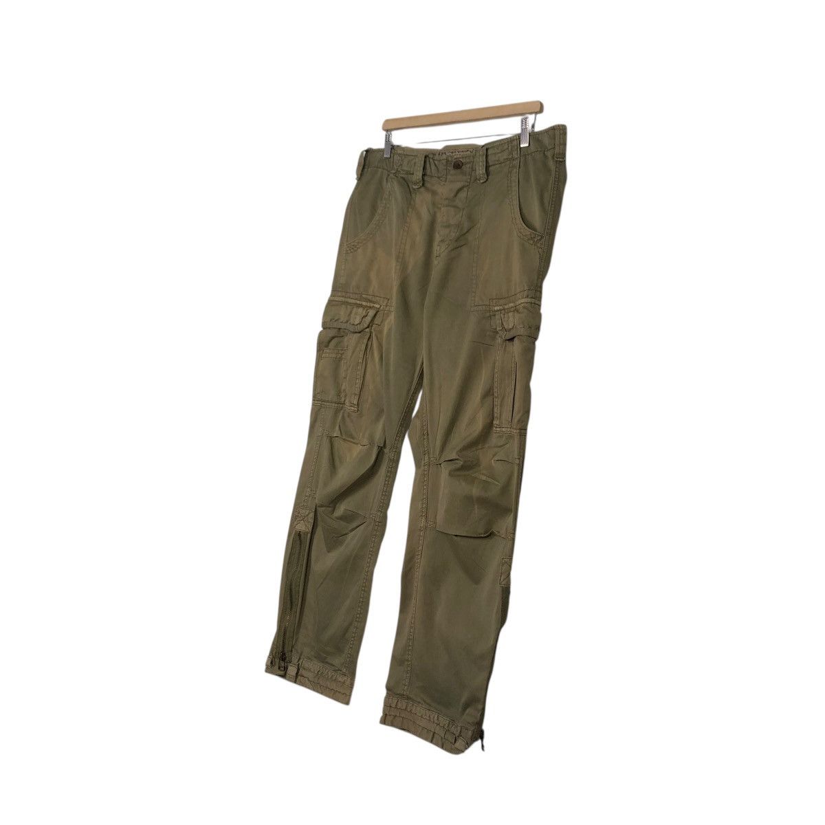 Japanese Brand 🔥TACTICAL PARACHUTE BIKER PANTS UTILITY MULTI POCKET ABECROM Size US 34 / EU 50 - 2 Thumbnail