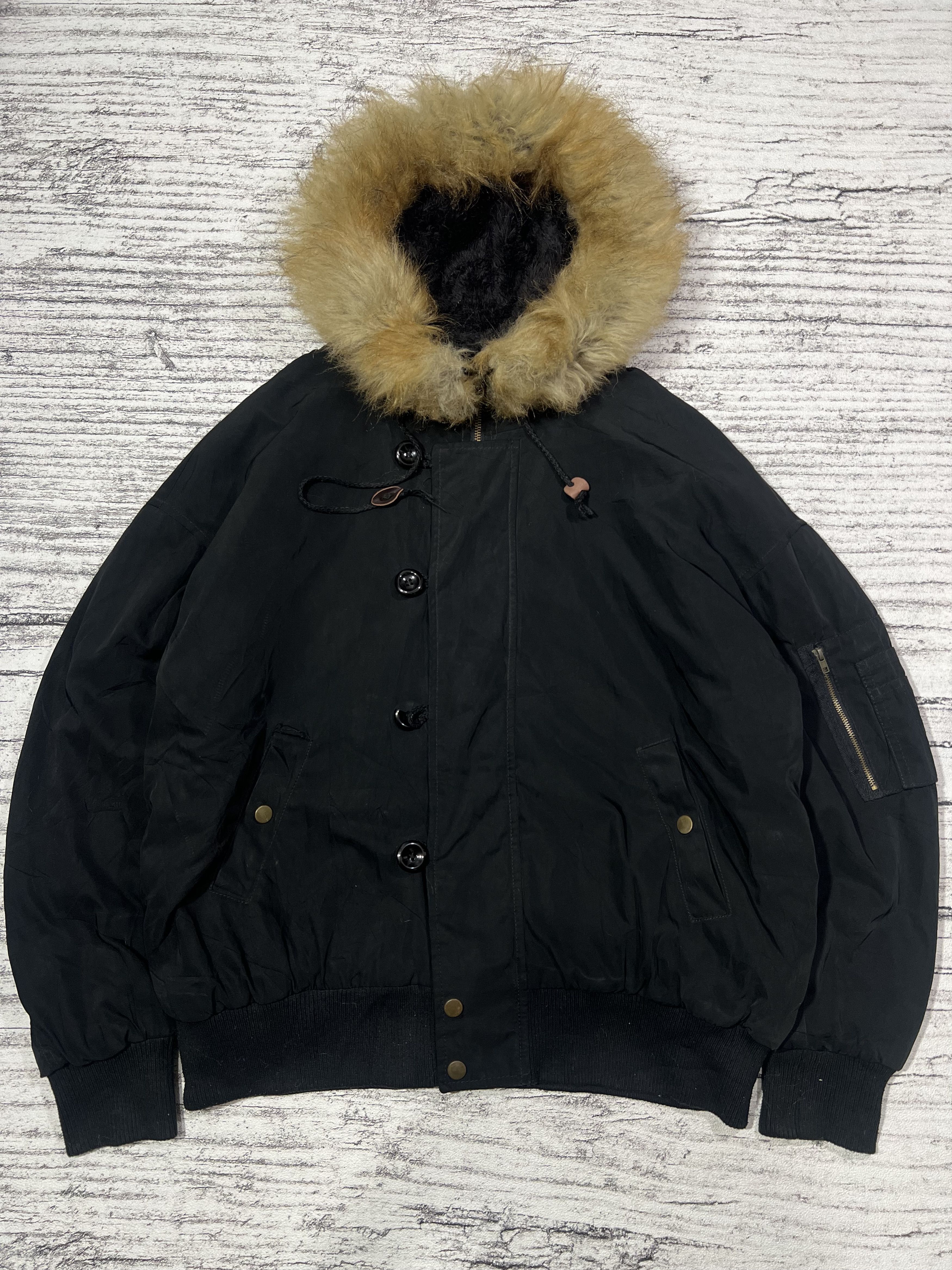 Japanese Brand 2000s Hysteric Y's N3B Napoleon Fur Hodded y2k Lgb Ifsix Size US L / EU 52-54 / 3 - 1 Thumbnail