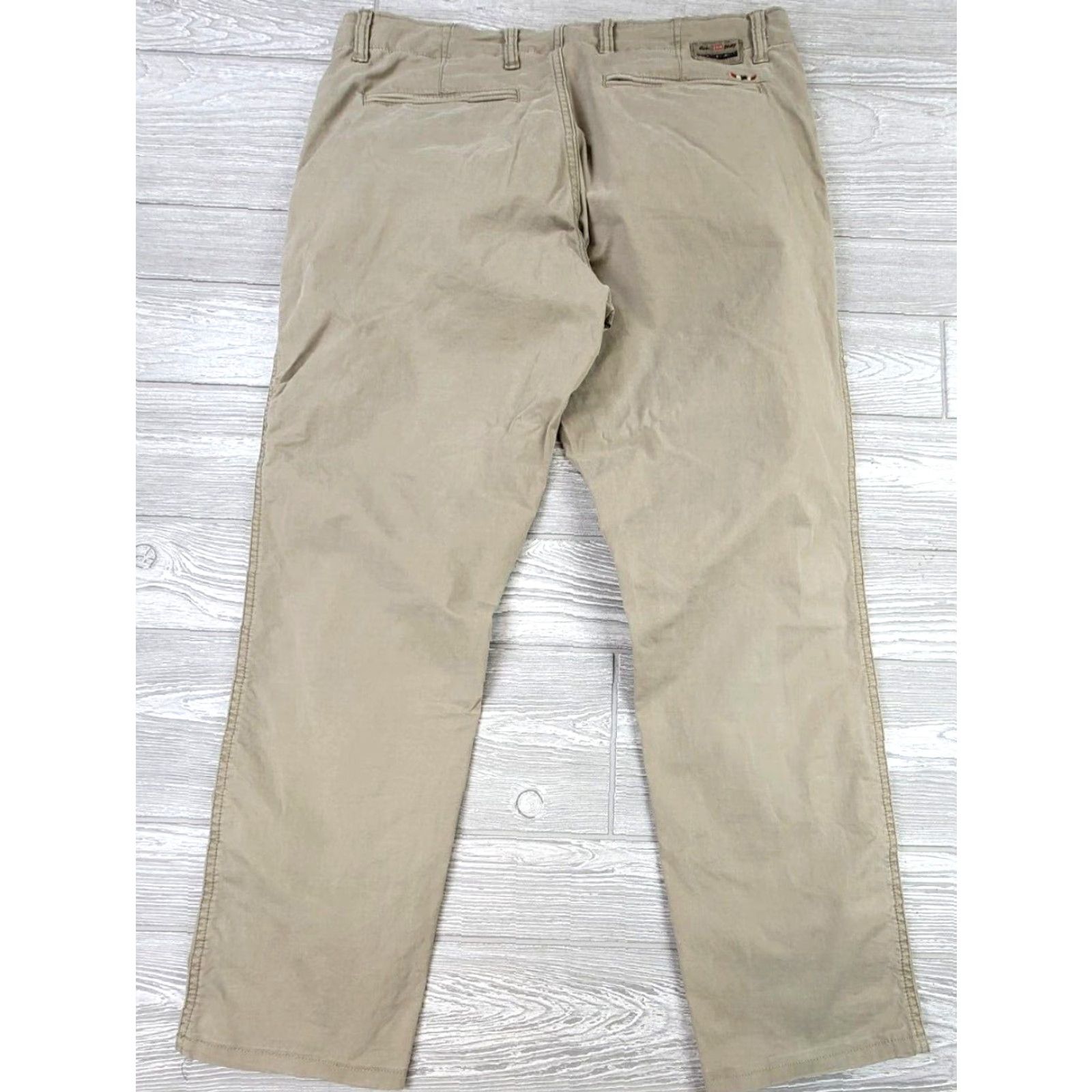 Napapijri Napapijri Geographic Hiking Chino Beige Pants Mens 35x30 Khakis Beige Cotton 90s Outdoor Casual Workwear Pants Mens Size US 35 - 4 Thumbnail