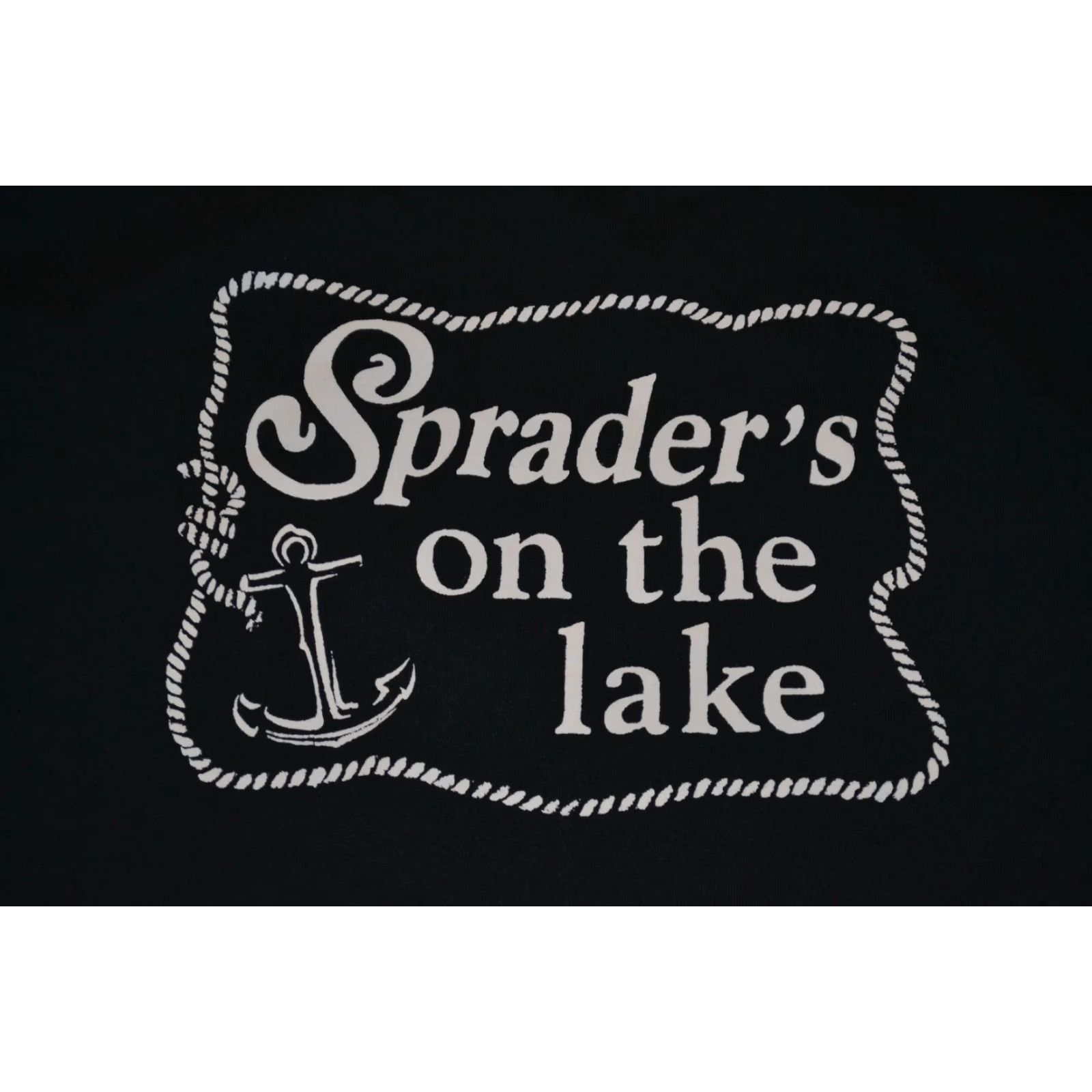Fruit Of The Loom Sprader's On The Lake Dive Bar Tavern White Lake Detroit MI T Shirt Medium Black Fruit of the Loom Mens Shirts Bar T-Shirt 90s Size US M / EU 48-50 / 2 - 2 Thumbnail