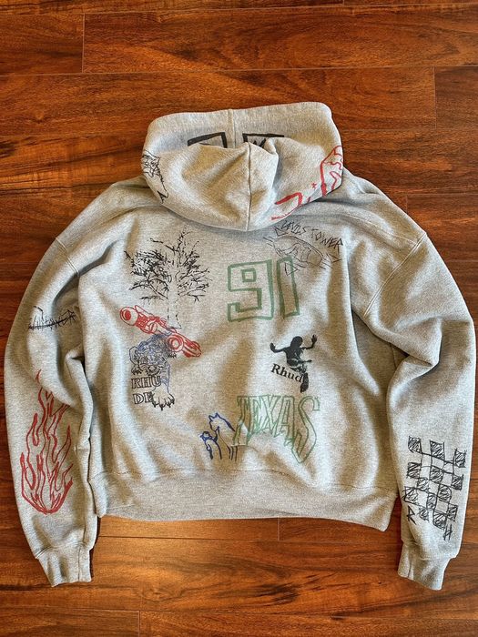 Rhude Doodle Hoodie | Grailed