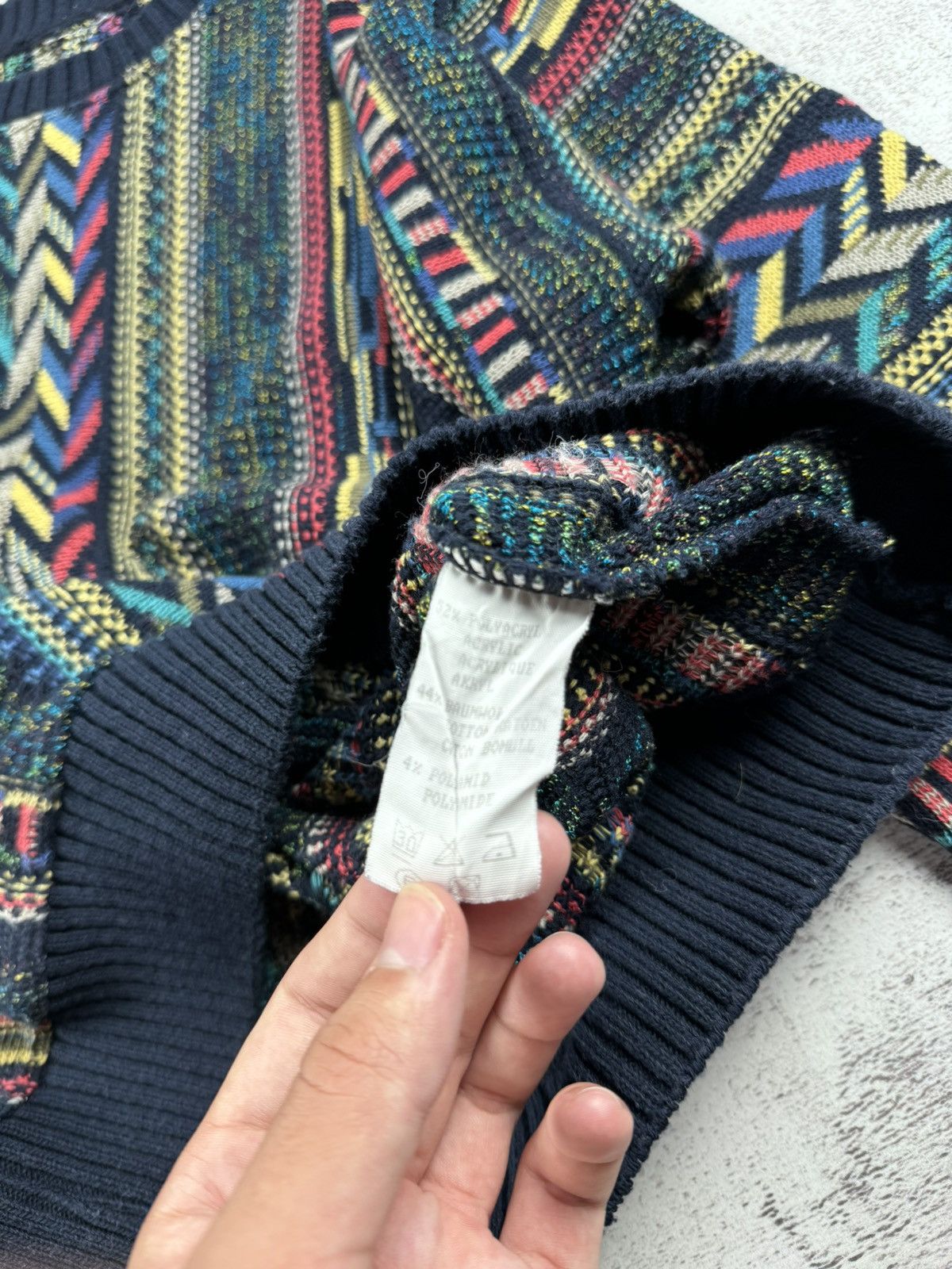 Japanese Brand Vintage 90S Hippie Hip Hop USA Coogi Style Knited Sweater Size US L / EU 52-54 / 3 - 10 Thumbnail