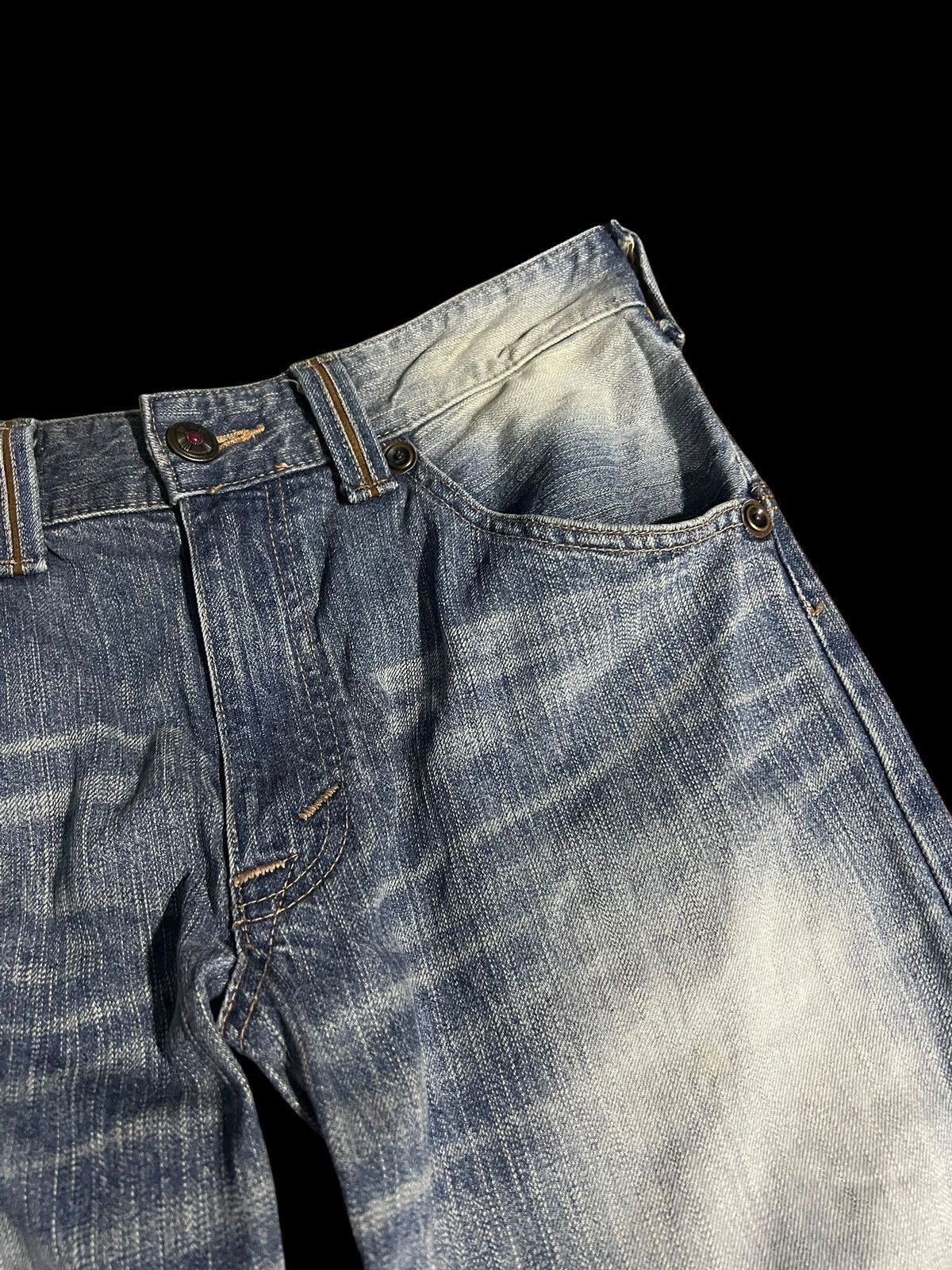 Edwin × If Six Was Nine × Le Grande Bleu (L.G.B.) 💥BAGGY💥EDWIN EXCLUSIVE VINTAGE WASHED FADED JEANS Size US 32 / EU 48 - 6 Thumbnail