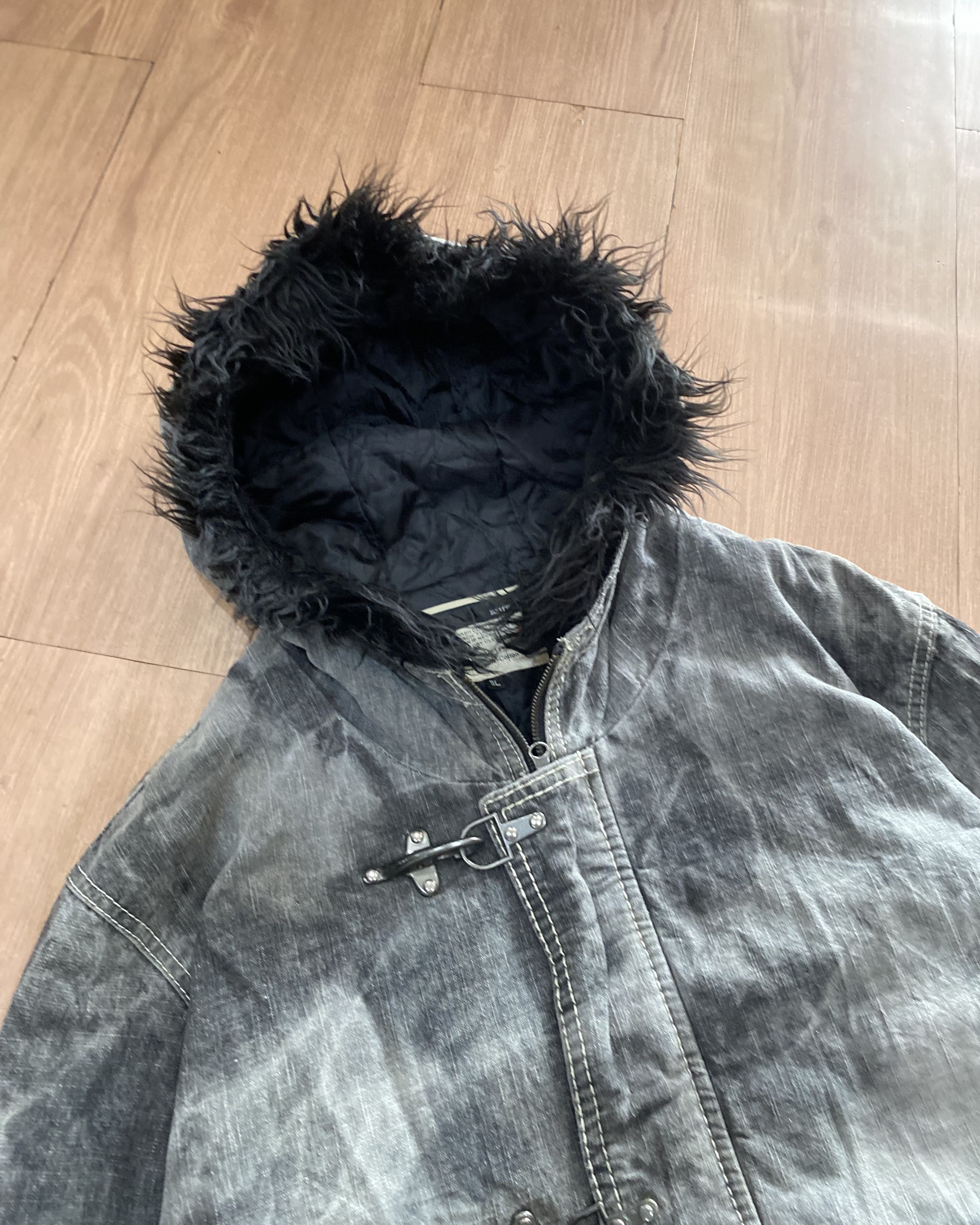 If Six Was Nine 2000s Blue s Washed Fur - Vkei Gothic Vibes Size US XL / EU 56 / 4 - 4 Thumbnail