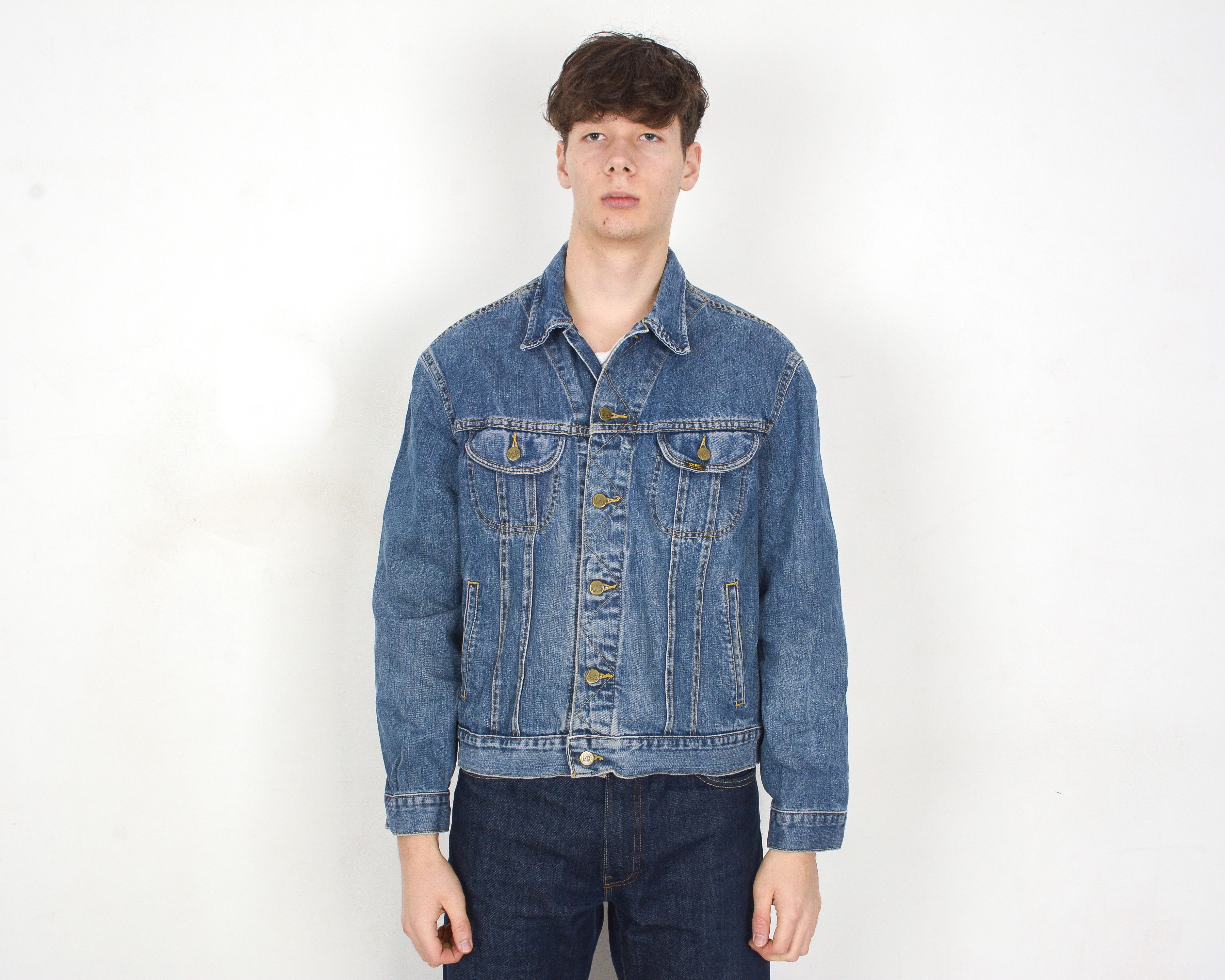 Lee LEE Vintage 2005 Men’s XL Denim Trucker Jacket Blue Jean Size US XL / EU 56 / 4 - 1 Thumbnail