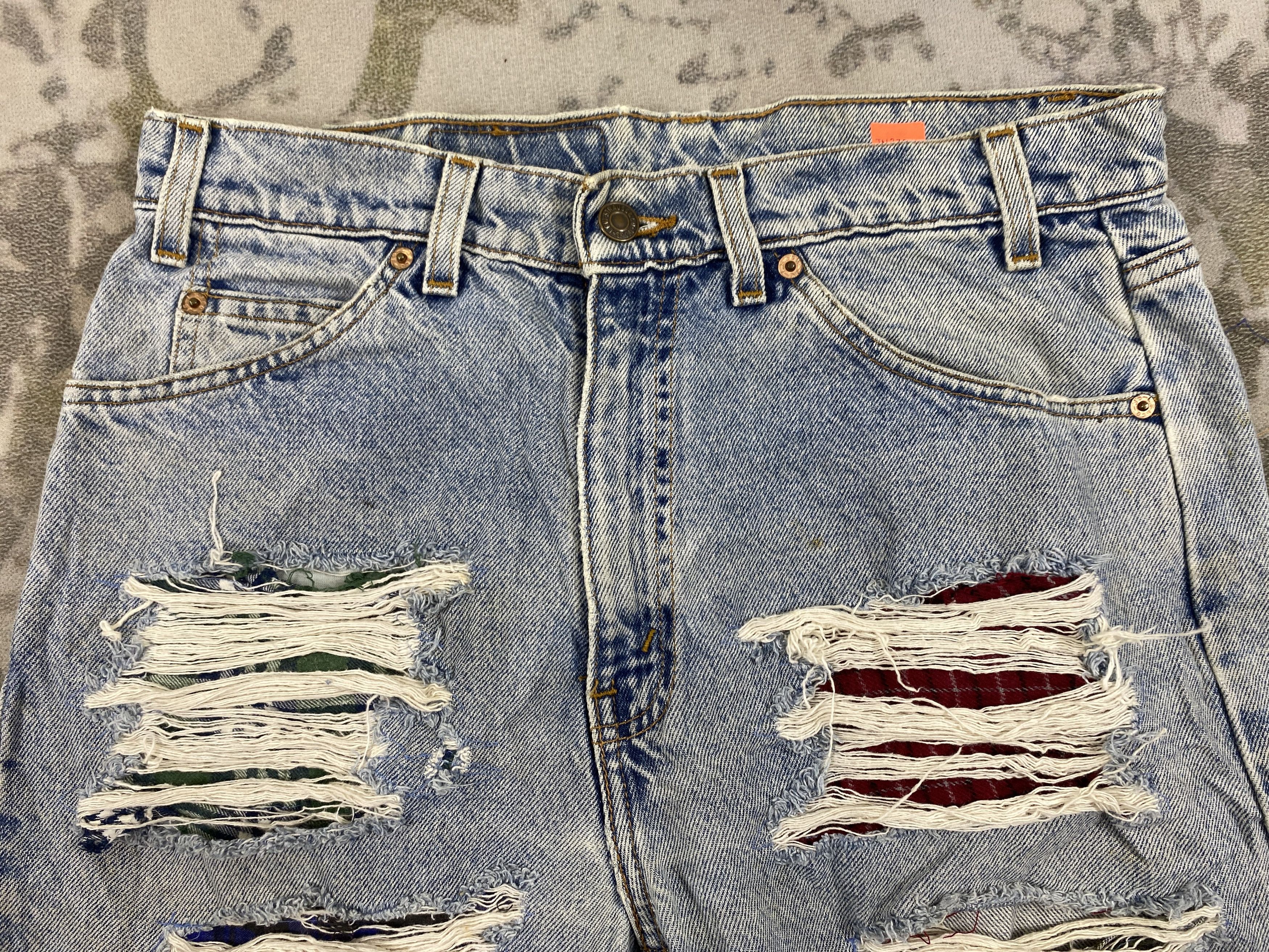 Levi's Distressed Blue Vintage Levi's 505 Shorts Jeans 32x11-JN3784 Size US 32 / EU 48 - 3 Thumbnail
