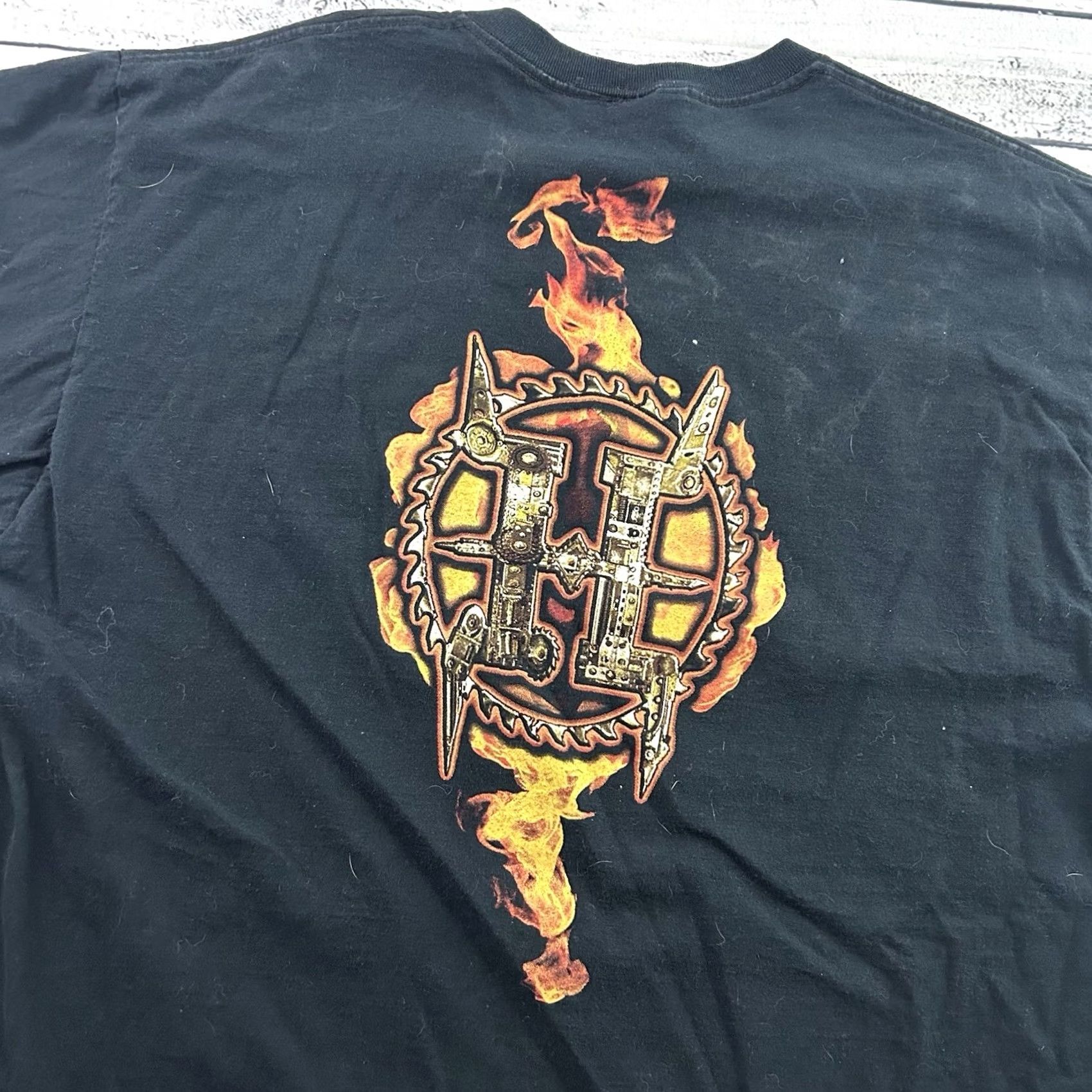 Fruit Of The Loom VINTAGE Fruit of the Loom T-Shirt Shirt Short Sleeve Crew Neck Band Y2K Hemlock Black XL Mens Mens XL Black Band Fruit of the Loom Shirt Size US XL / EU 56 / 4 - 5 Thumbnail