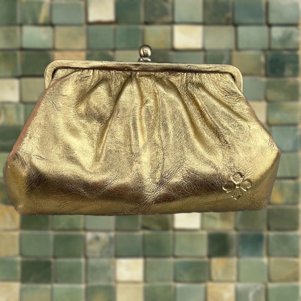 Patricia Nash VINTAGE Patricia Nash Cross Body Bag Purse Distresseed Metallic Leather Antique Gold Size ONE SIZE - 1 Thumbnail