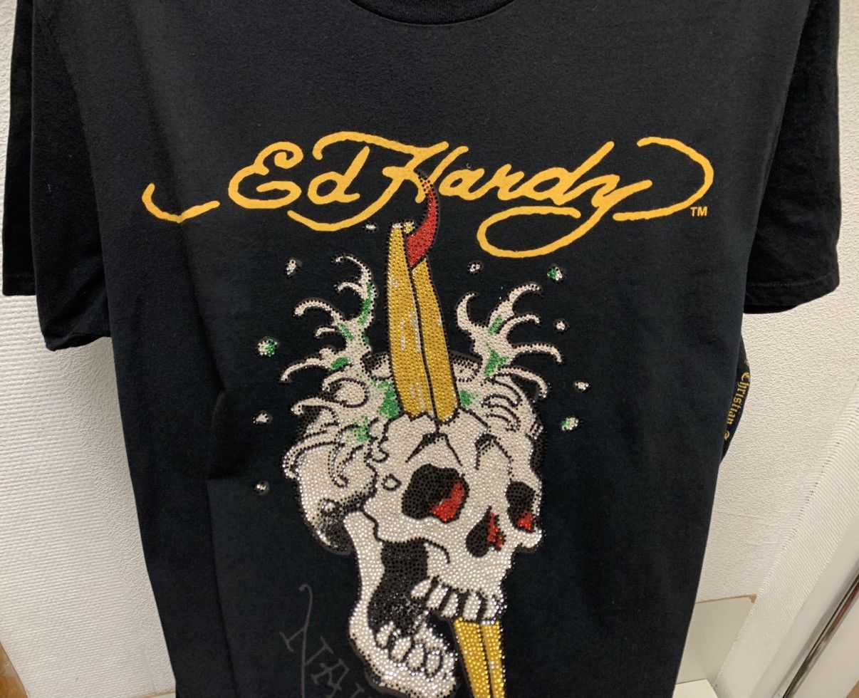 Ed Hardy Edhardy Christian Audigier big logo black t-shirt 2xl xxl su Size US XXL / EU 58 / 5 - 7 Thumbnail