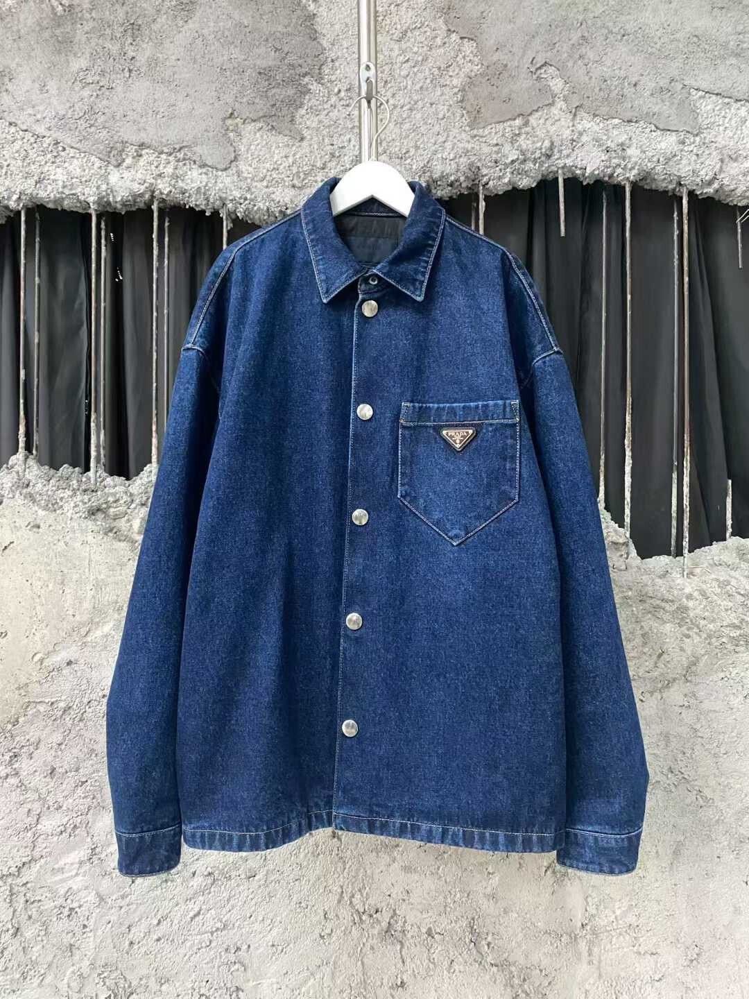 Prada new prada denim jacket outerwear Size US L / EU 52-54 / 3 - 1 Thumbnail