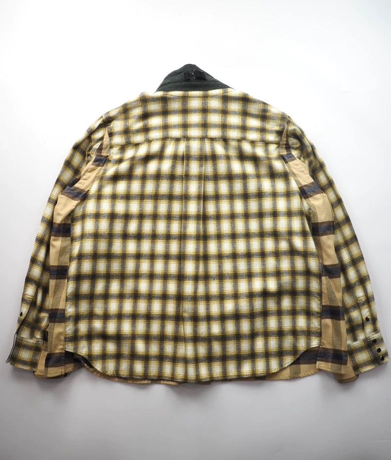 Sacai Sacai Yellow Double Deconstructed Check Shirt 2504-Nextarro Size US L / EU 52-54 / 3 - 2 Thumbnail