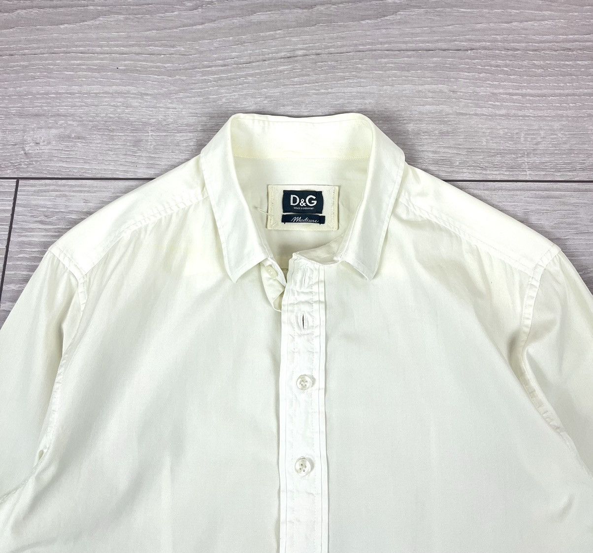 Dolce & Gabbana Dolce&Gabbana White Cotton Classic Button Shirt M Size Size US M / EU 48-50 / 2 - 4 Thumbnail