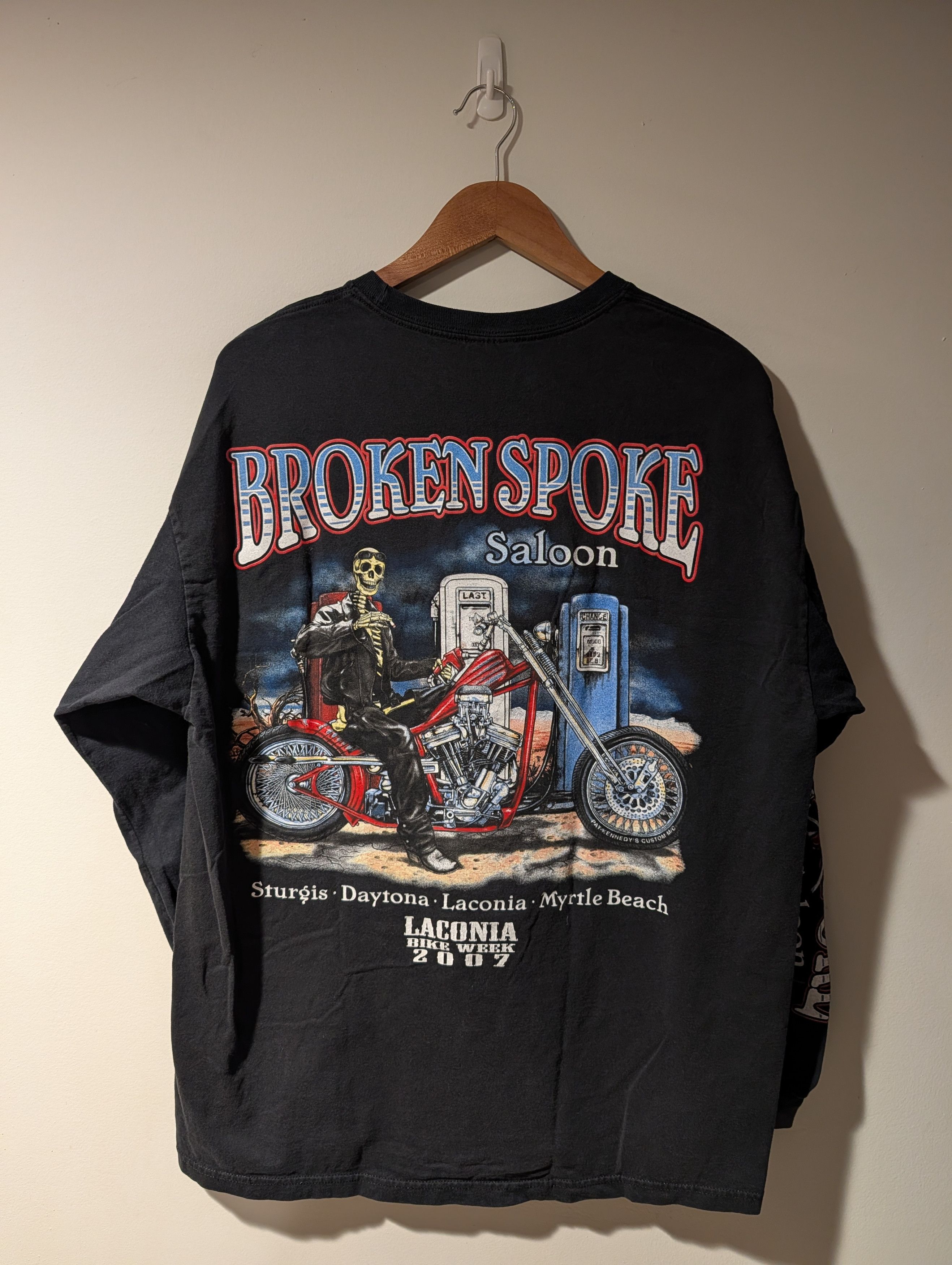 Harley Davidson Vintage 2007 Broken Spoke Saloon Motorcycle Long-Sleeve Size US XL / EU 56 / 4 - 1 Thumbnail