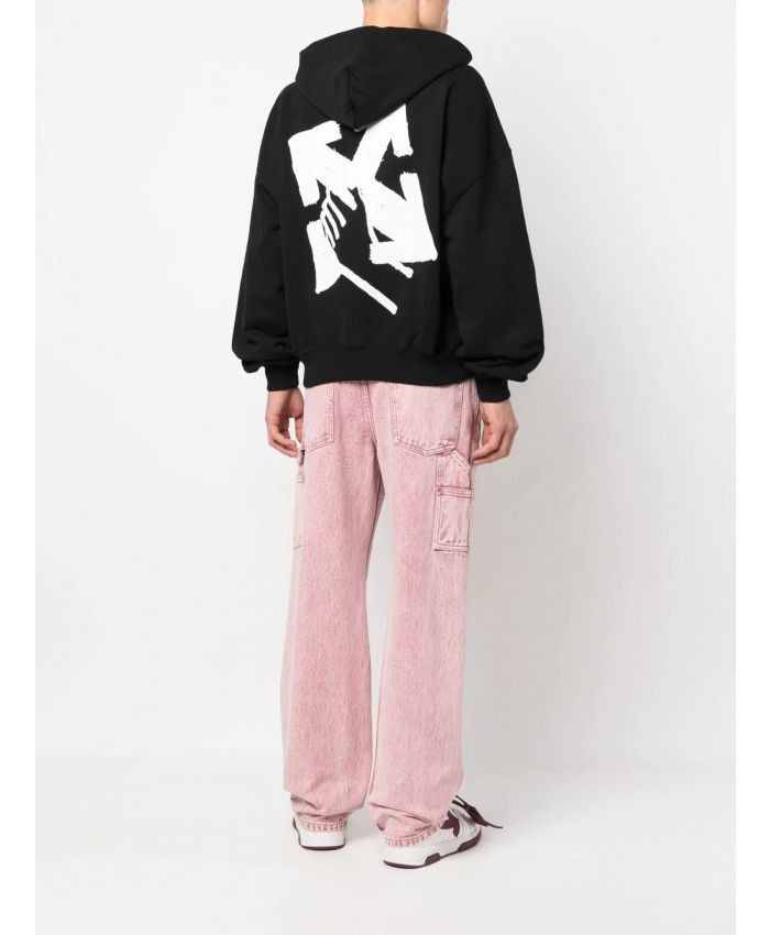 Off-White o1rshd DUP Hand Arrow Boxy Hoodie in Black Size US XL / EU 56 / 4 - 2 Thumbnail