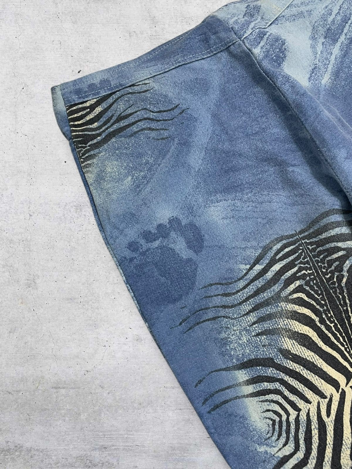 Vintage VINTAGE 80S OG ITALIAN DESIGNER POEM BLUE AQUARIUM ART PANT Size US 28 / EU 44 - 15 Thumbnail