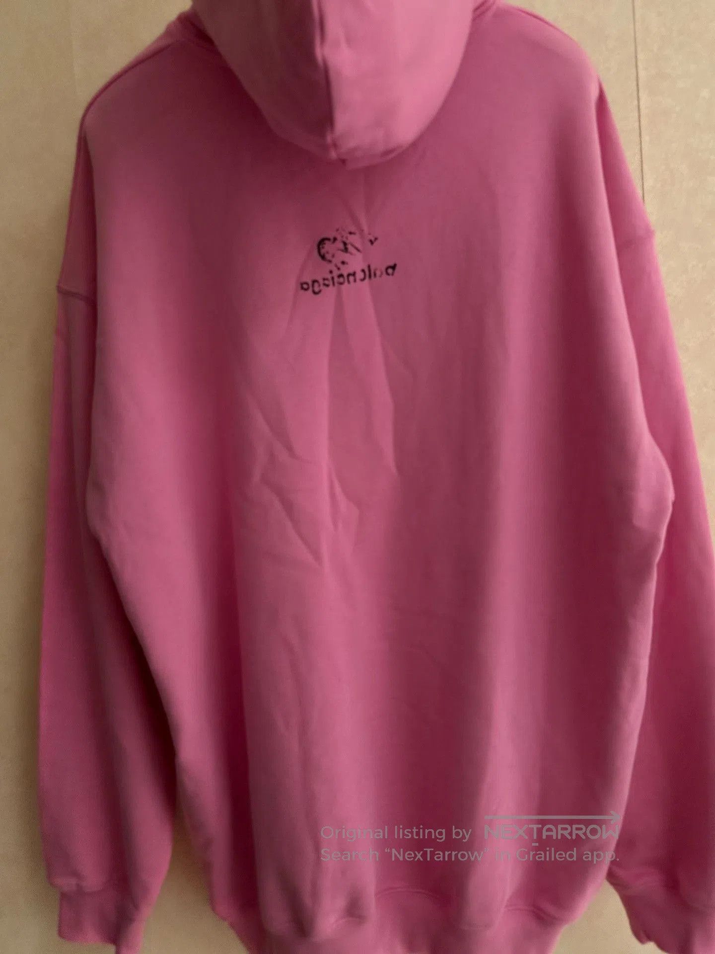 Balenciaga Balenciaga Pink Logo Hoodie. Size L / US 10 / IT 46 - 3 Thumbnail