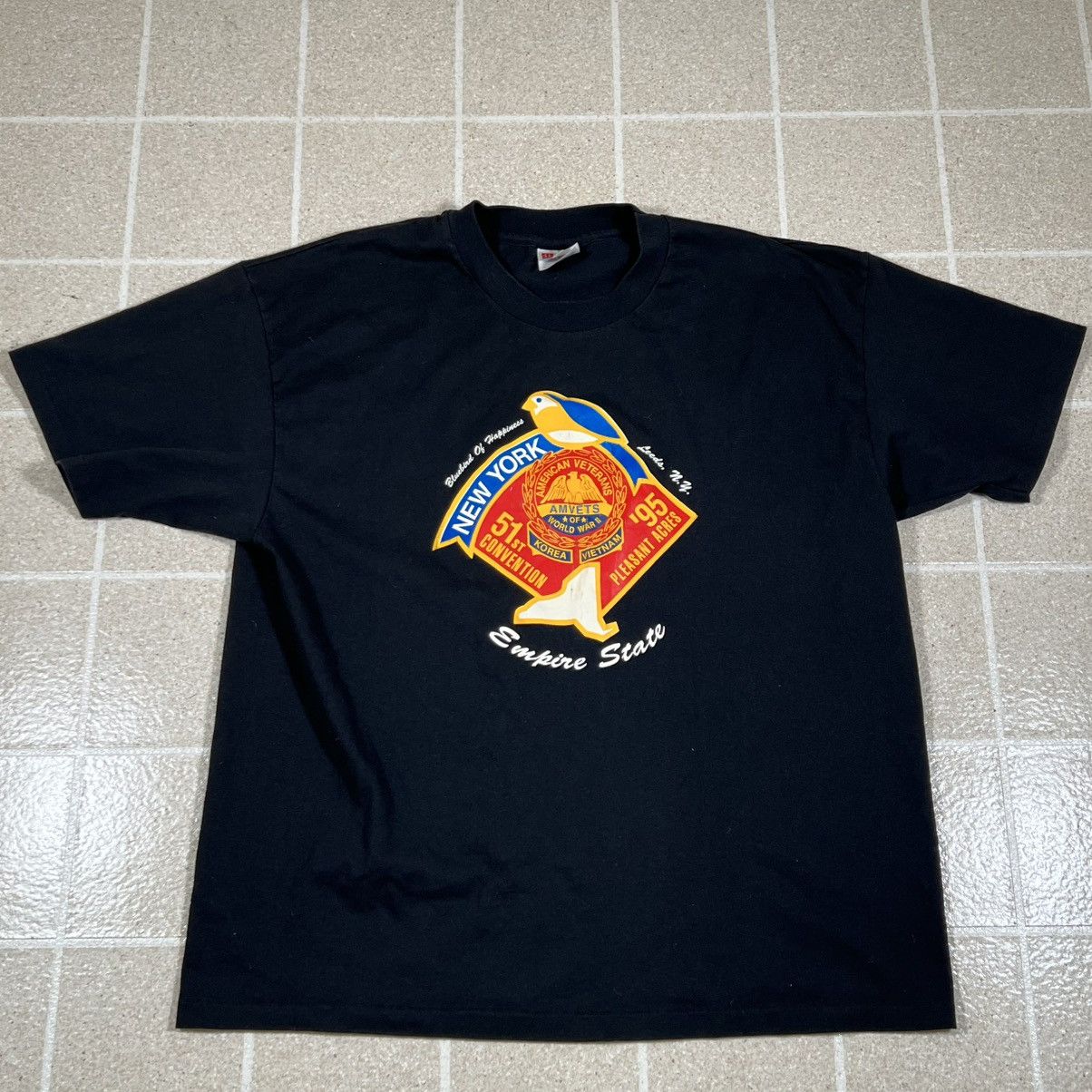 Hanes Vintage 90s American Veterans 51st Convention Tshirt Sz XL Size US XL / EU 56 / 4 - 1 Thumbnail