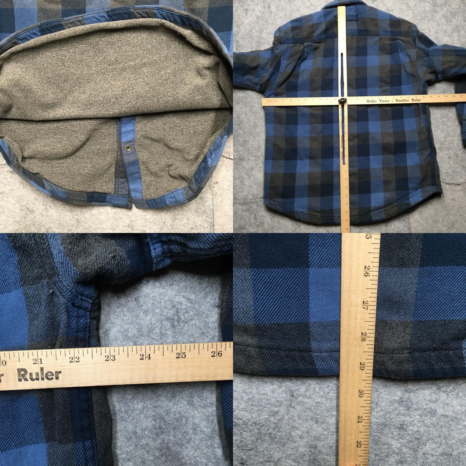 Duluth Trading Company Duluth Trading Shirt Jacket Mens Medium Blue Plaid Flannel Lined Snap Insulated workwear casual Cow Size US M / EU 48-50 / 2 - 8 Thumbnail