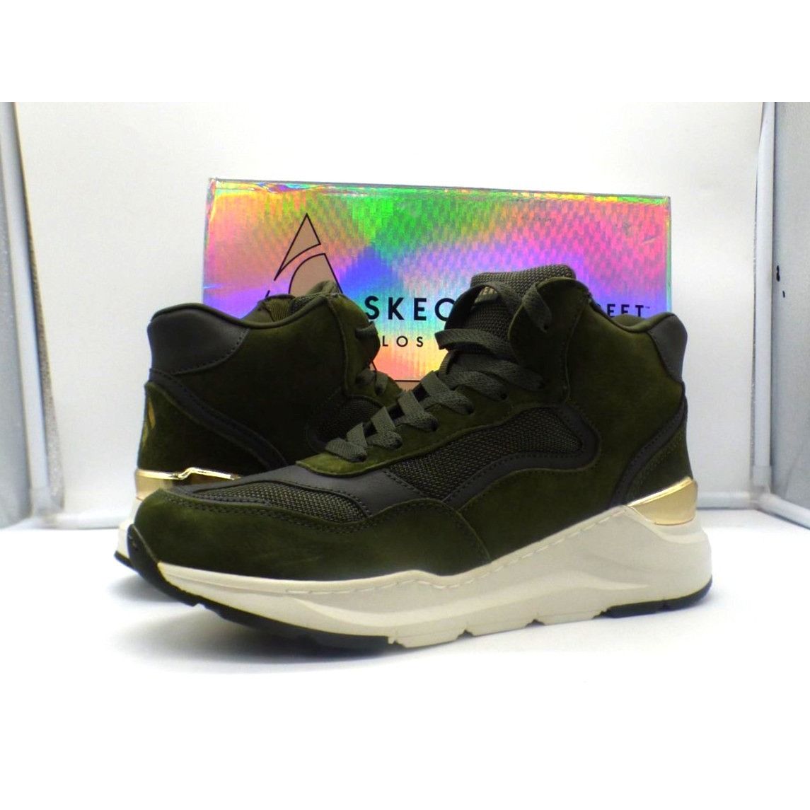 SKECHERS Skechers Women’s Rovina High-Top Sneakers 155250-Olive Green Size US 8 / IT 38 - 11 Thumbnail