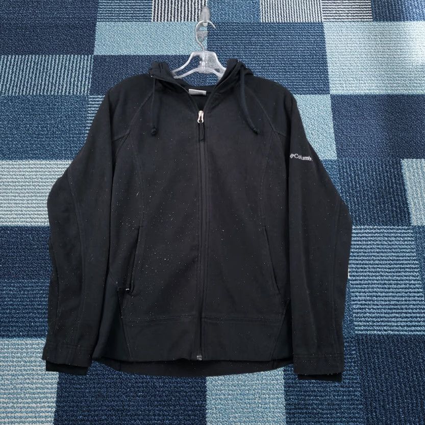 Vintage Columbia Jacket Womens M Medium Black Full Zip Hooded Fishing Winter Long Sleeve Jacket Women Black Full Zip Size M / US 6-8 / IT 42-44 - 1 Thumbnail