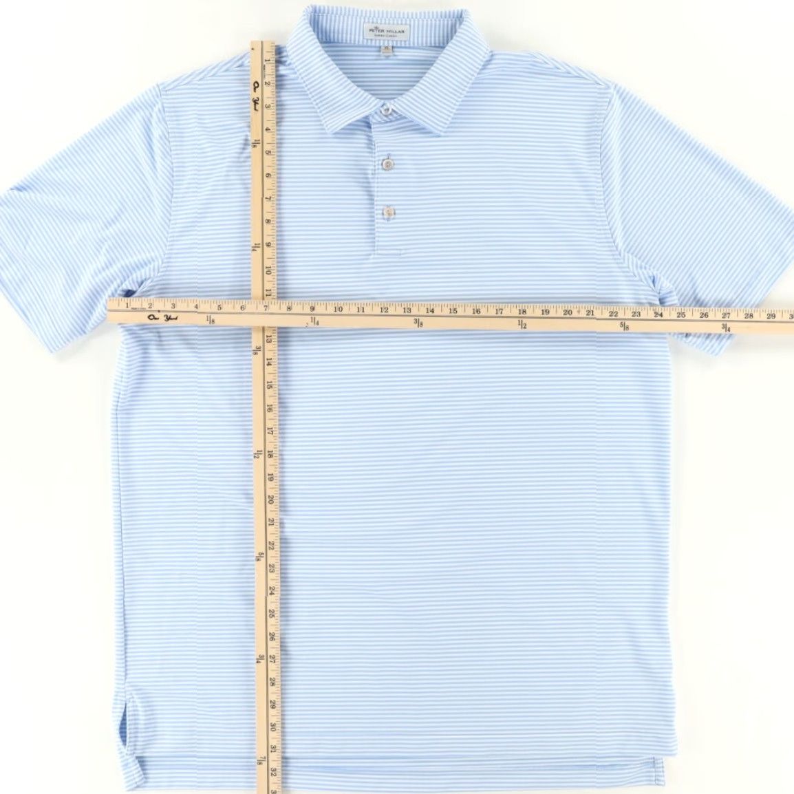 Peter Millar Peter Millar Hales Performance Stretch Striped Polo Shirt Blue XL Men's Size US XL / EU 56 / 4 - 3 Thumbnail